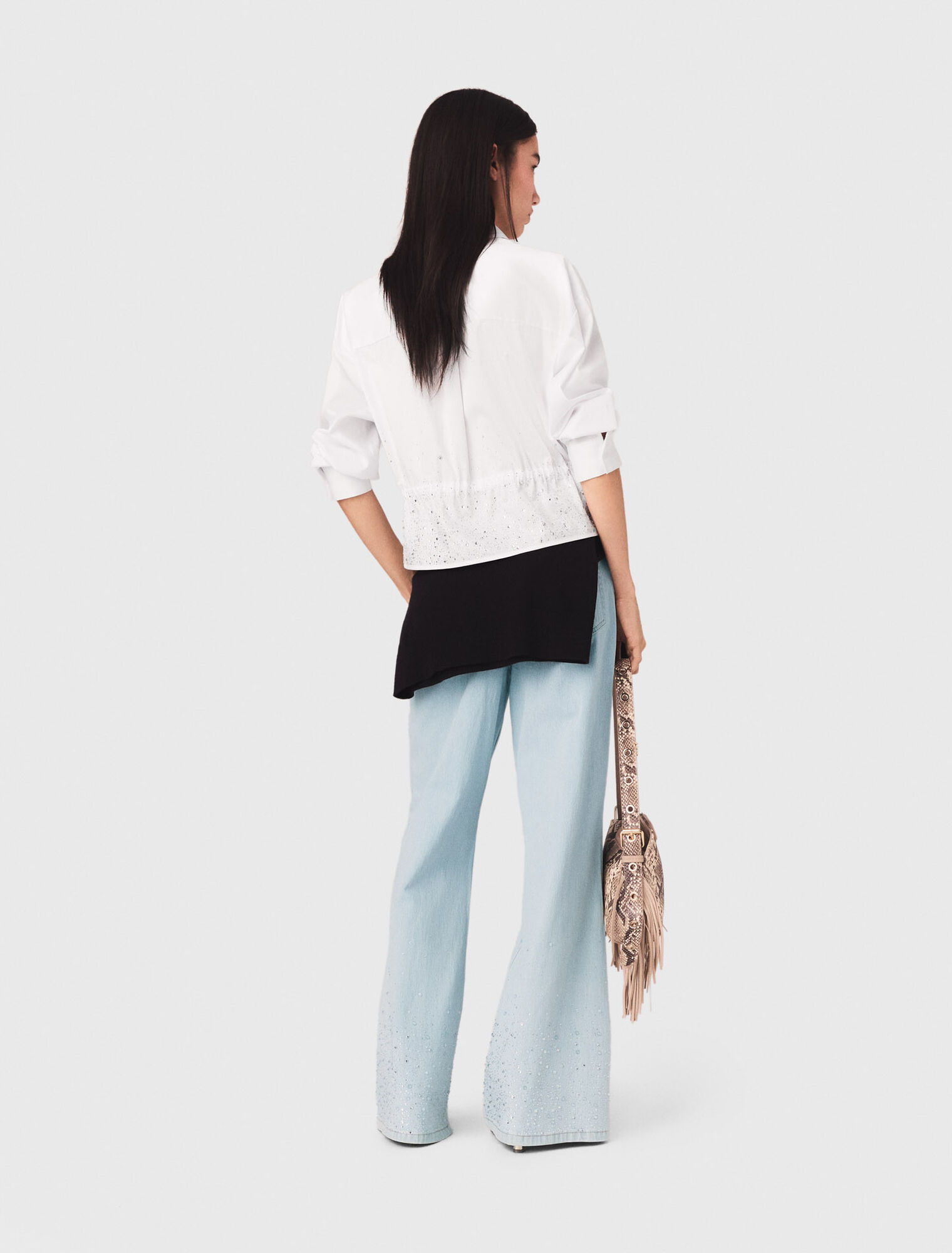 Chemise en coton avec strass