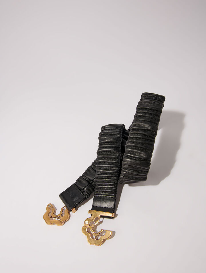 Ceinture en cuir élastique