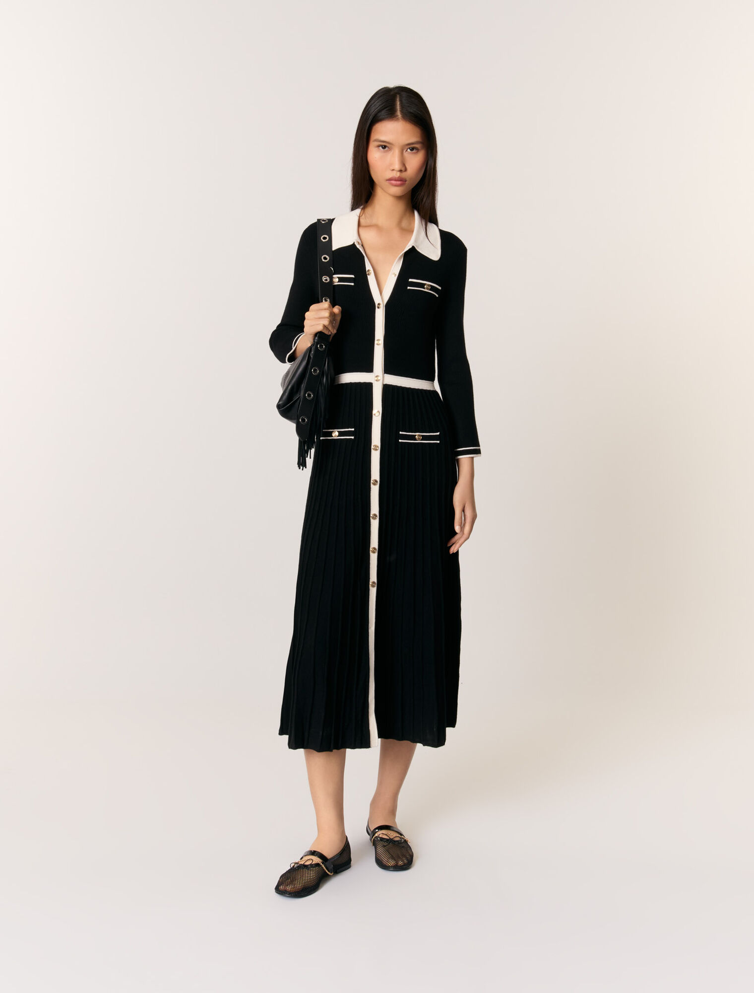 Robe longue en maille
