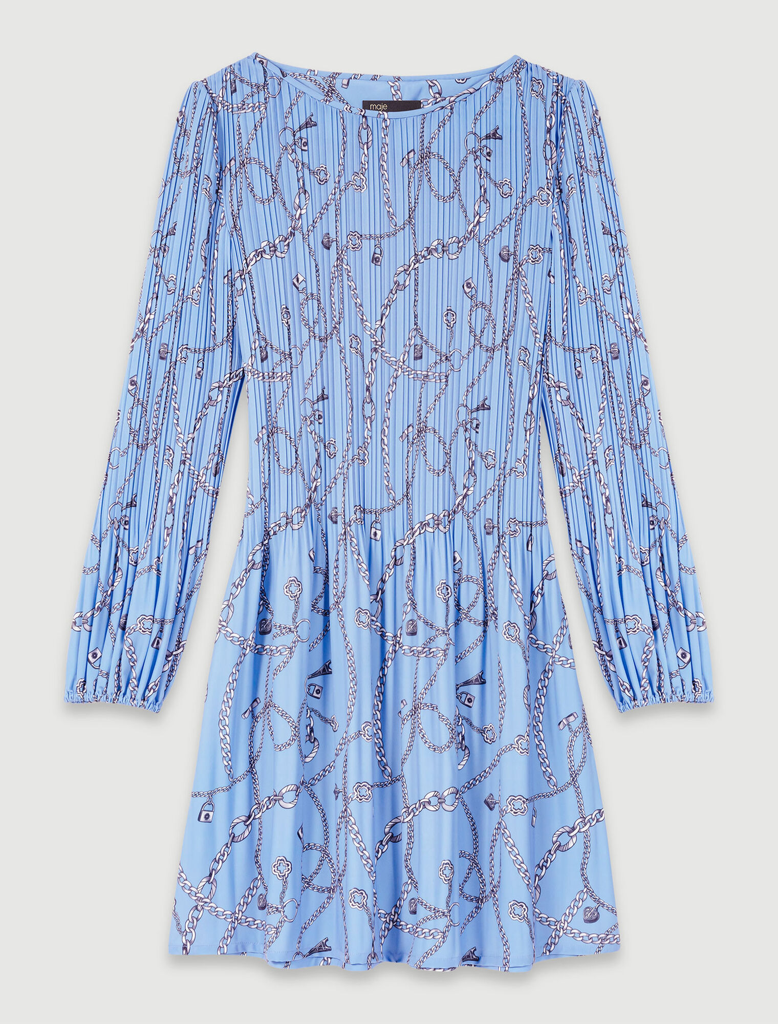 Robe plissée imprimée