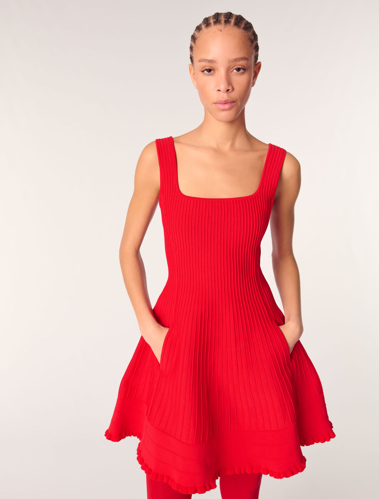 Robe courte en maille