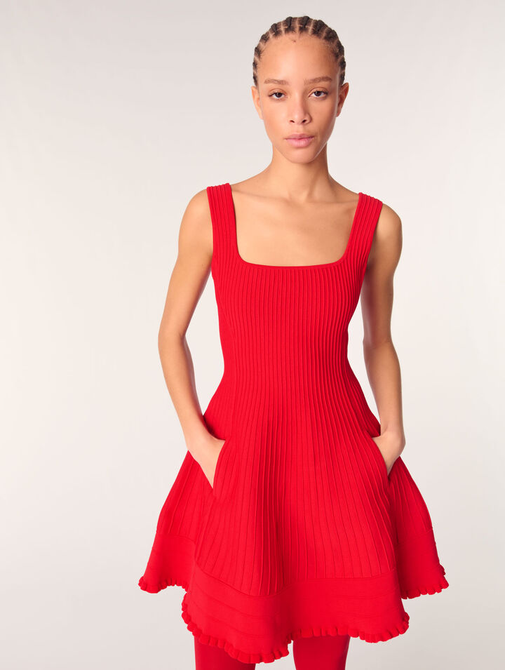 Robe courte en maille