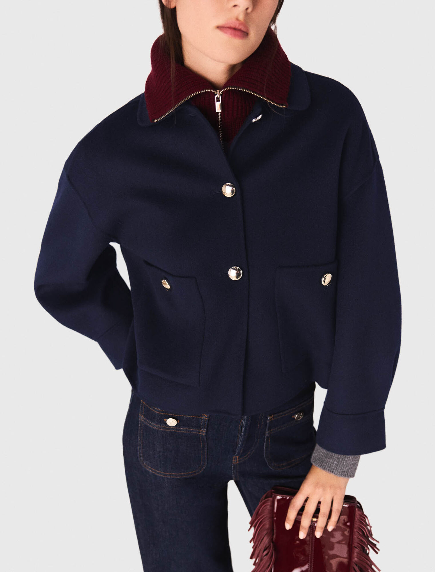 Veste courte en laine