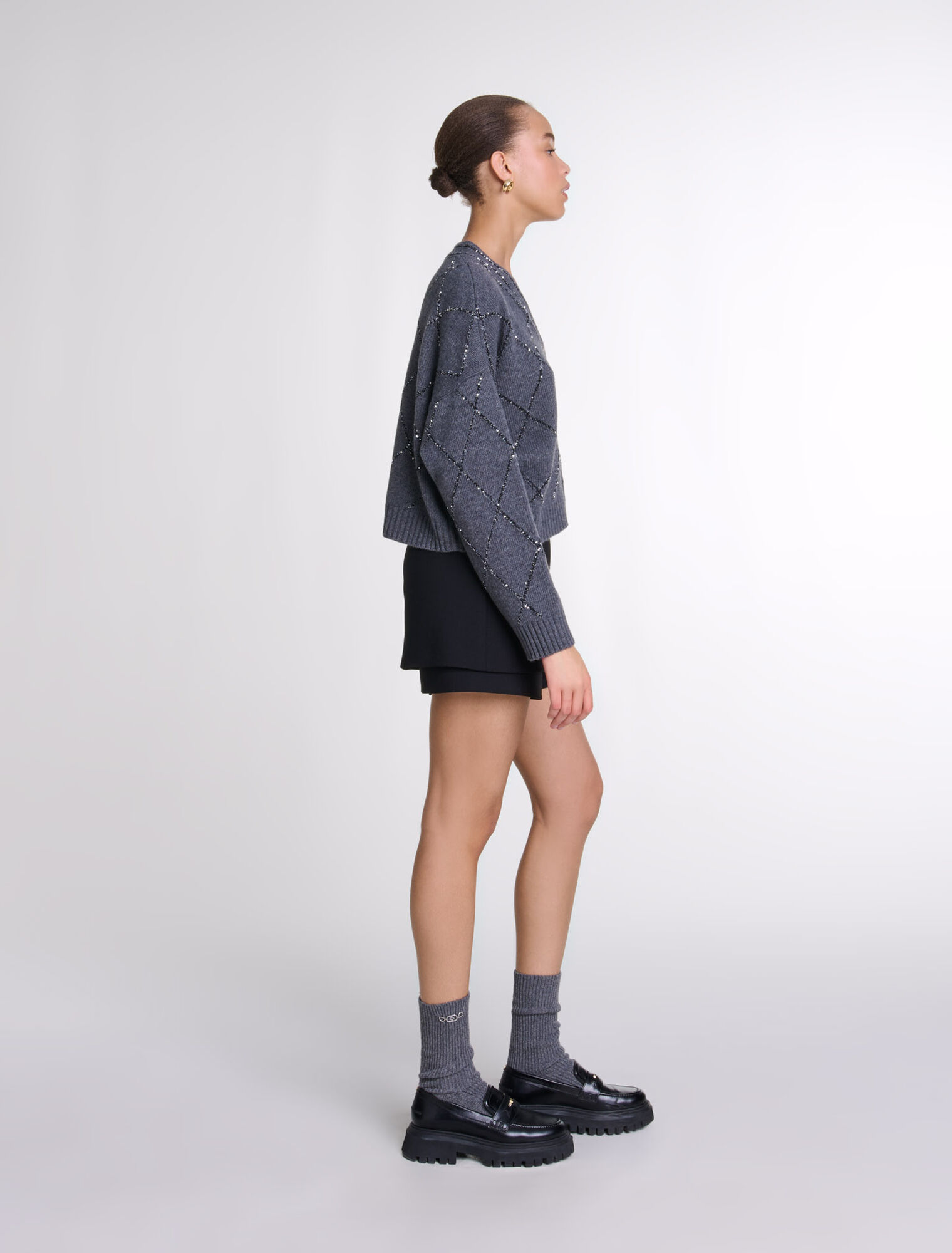 Gilet en maille à sequins