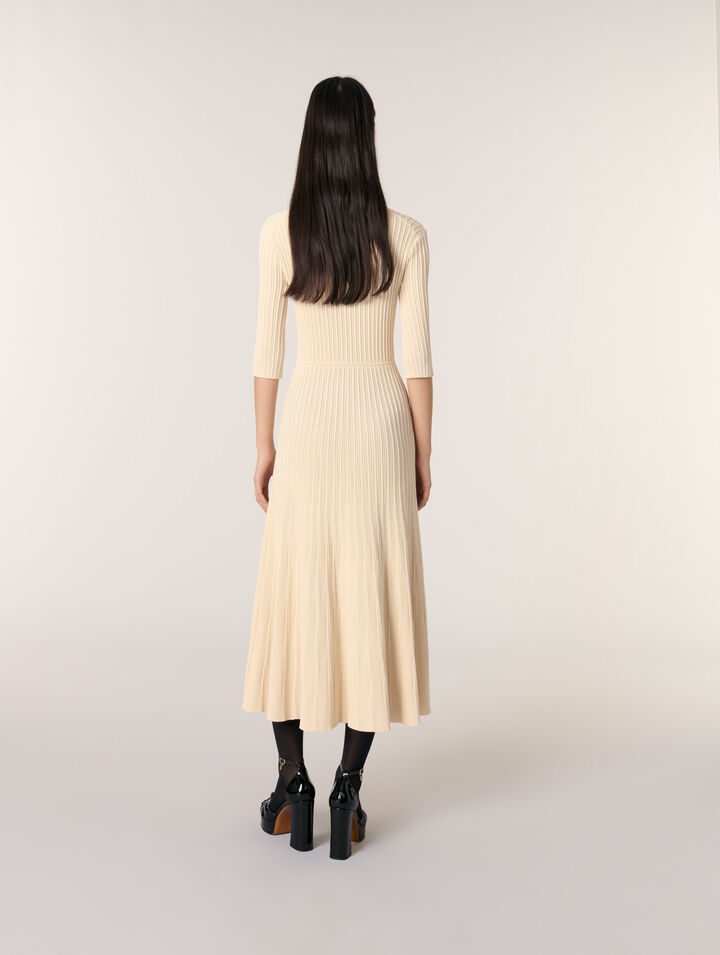 Robe midi en maille à sequins