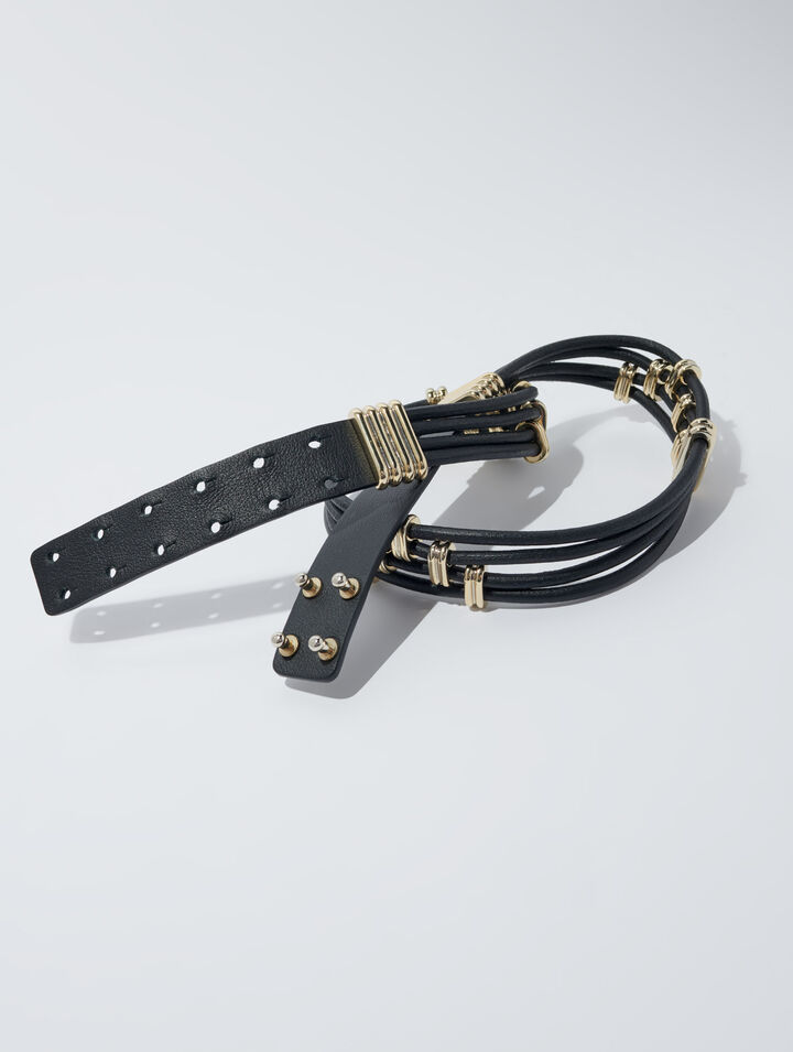 Ceinture mix métal et cuir