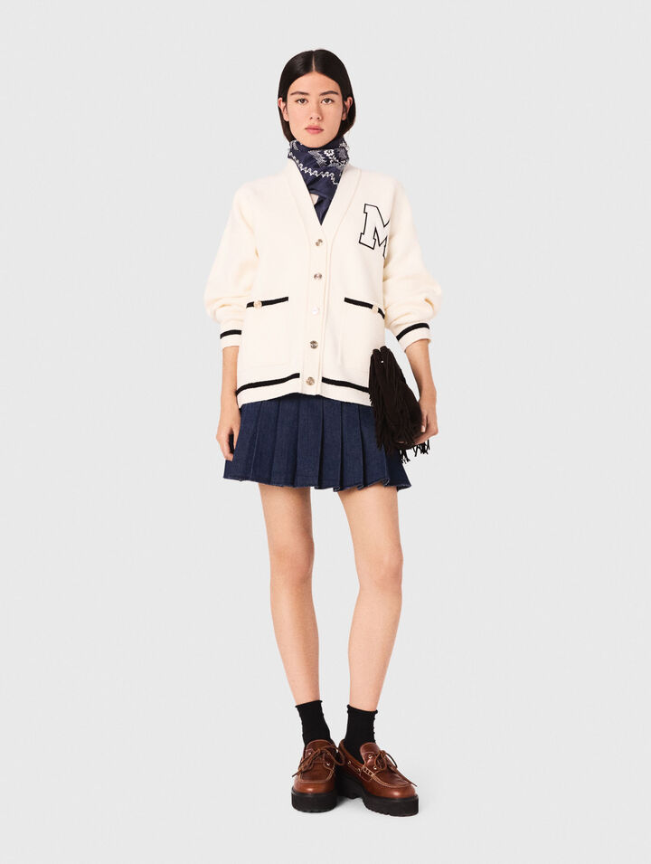 Cardigan long avec broderie