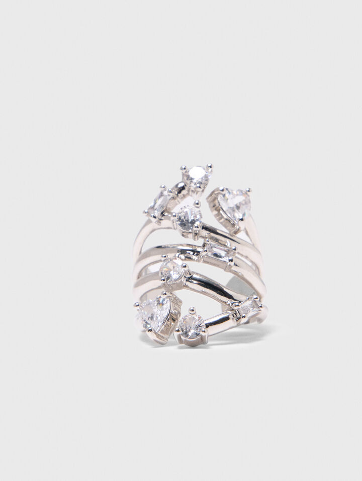 Bague multirang strassé