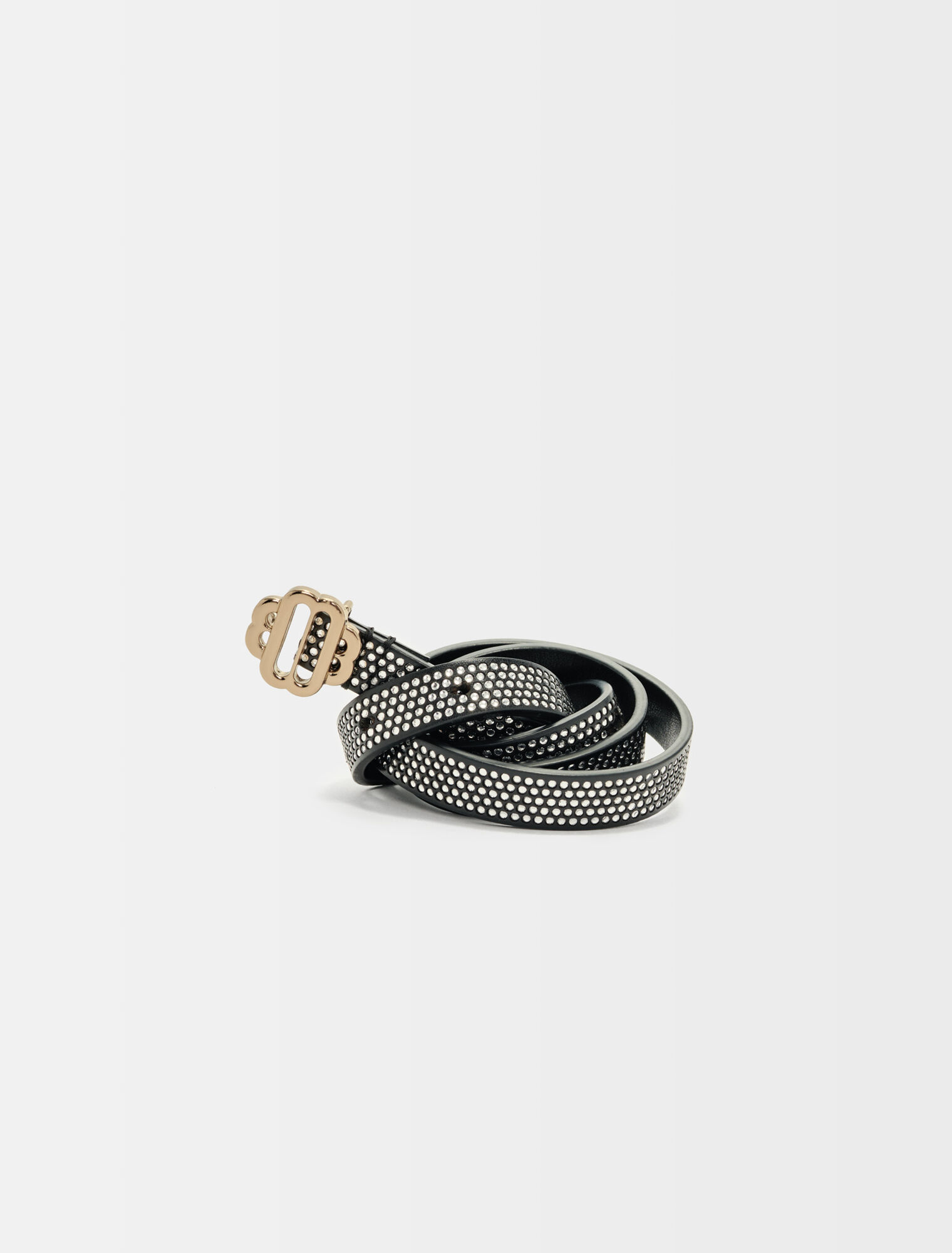 Ceinture strassée à boucle Clover Maje