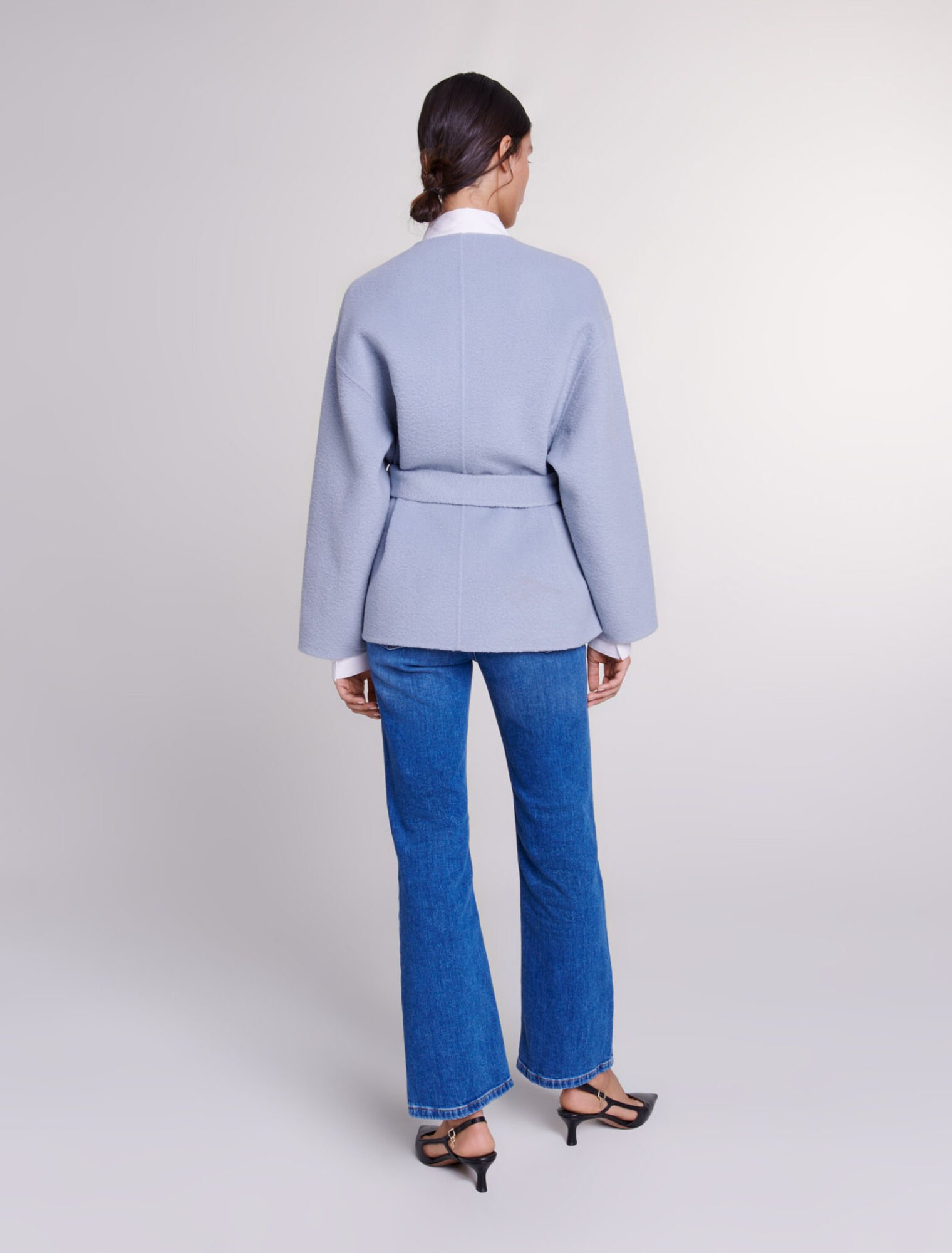 Manteau court ceinturé