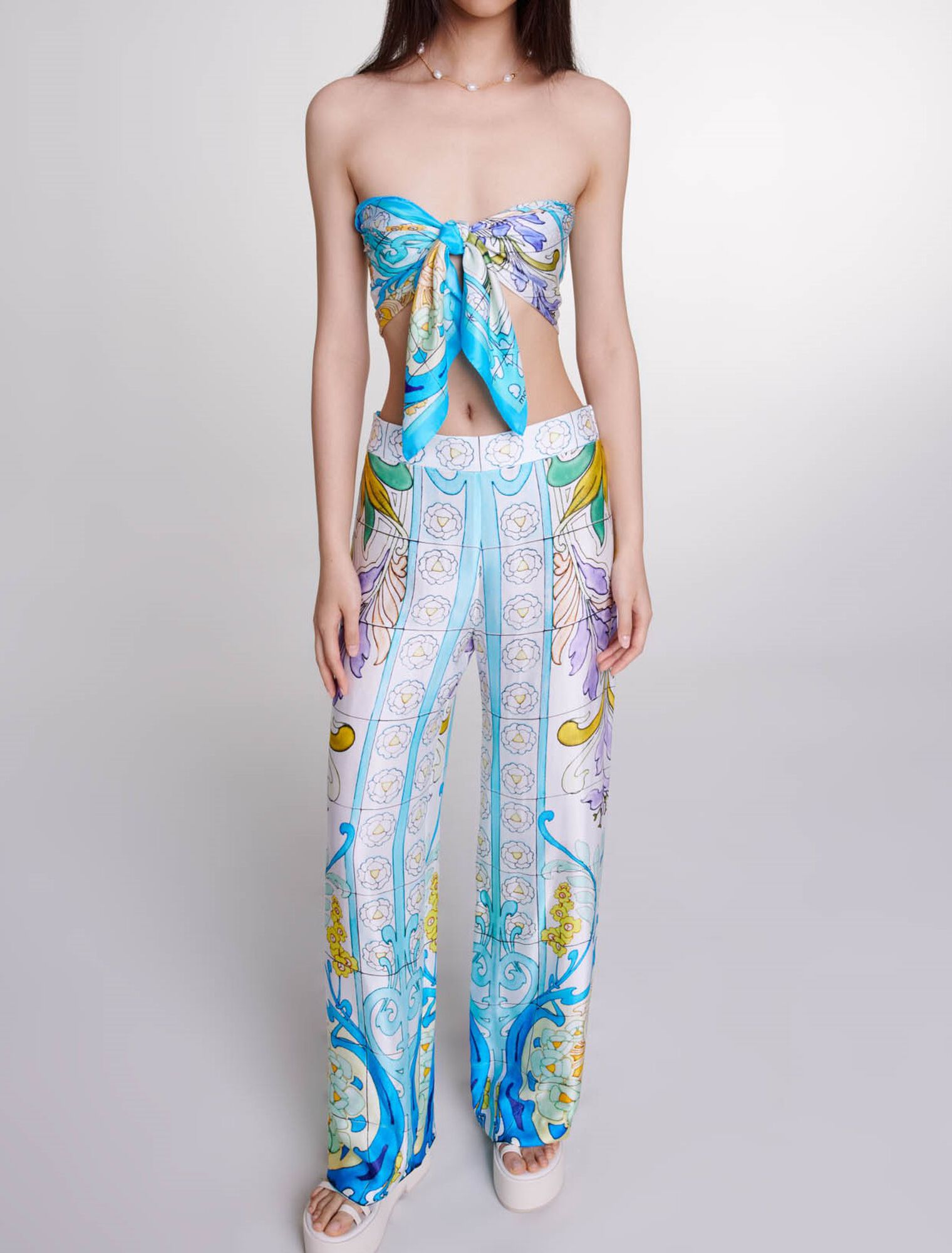 Foulard en soie imprimé Mozaïque