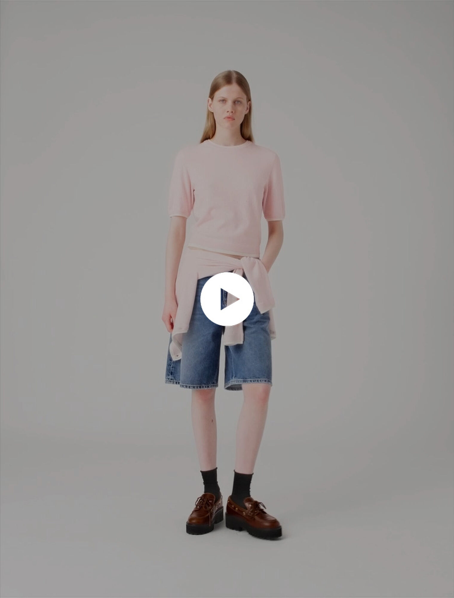 Pull 100% laine à manches courtes