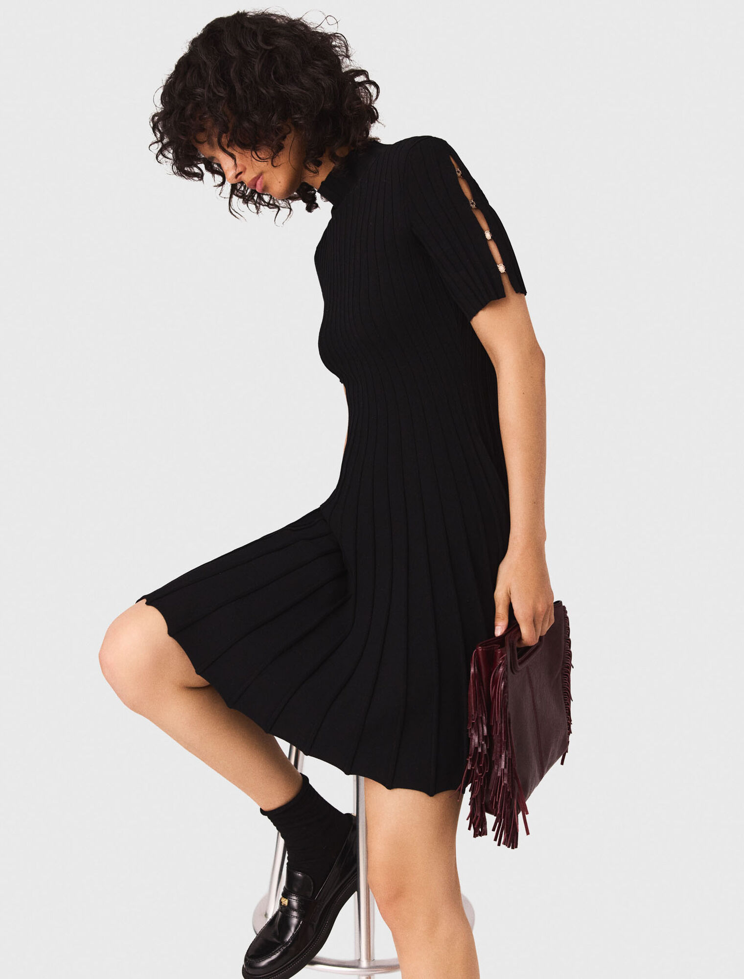 Robe courte en maille