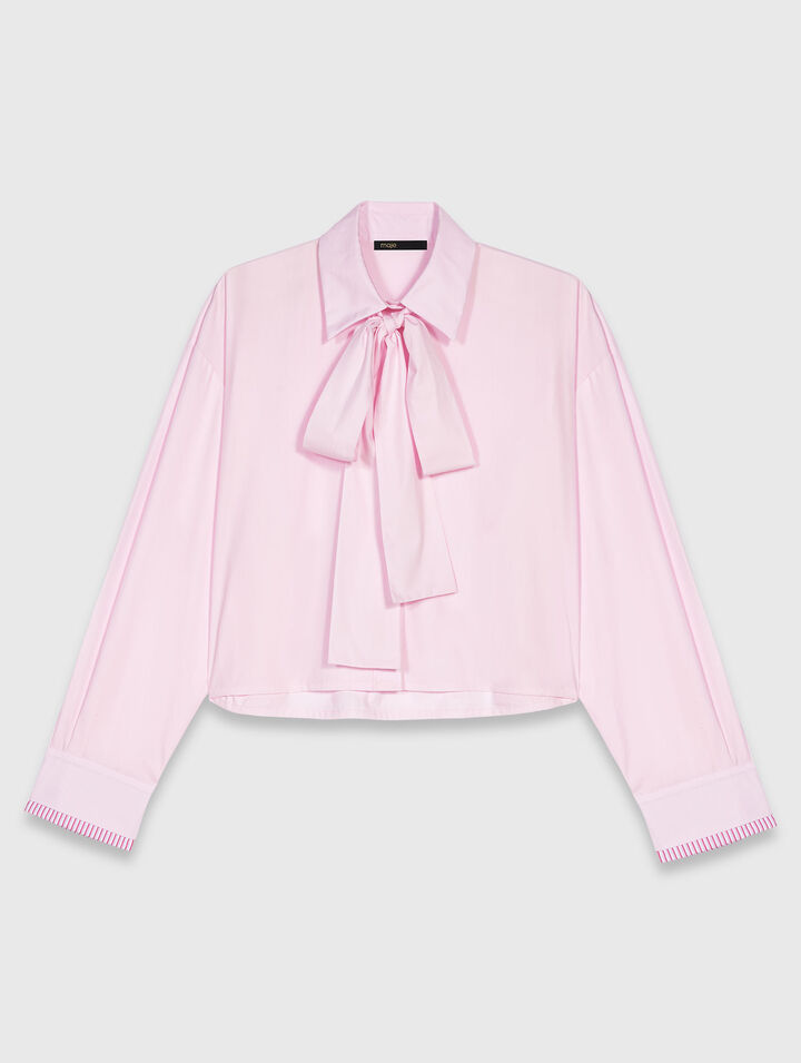 Chemise courte avec Lavallière