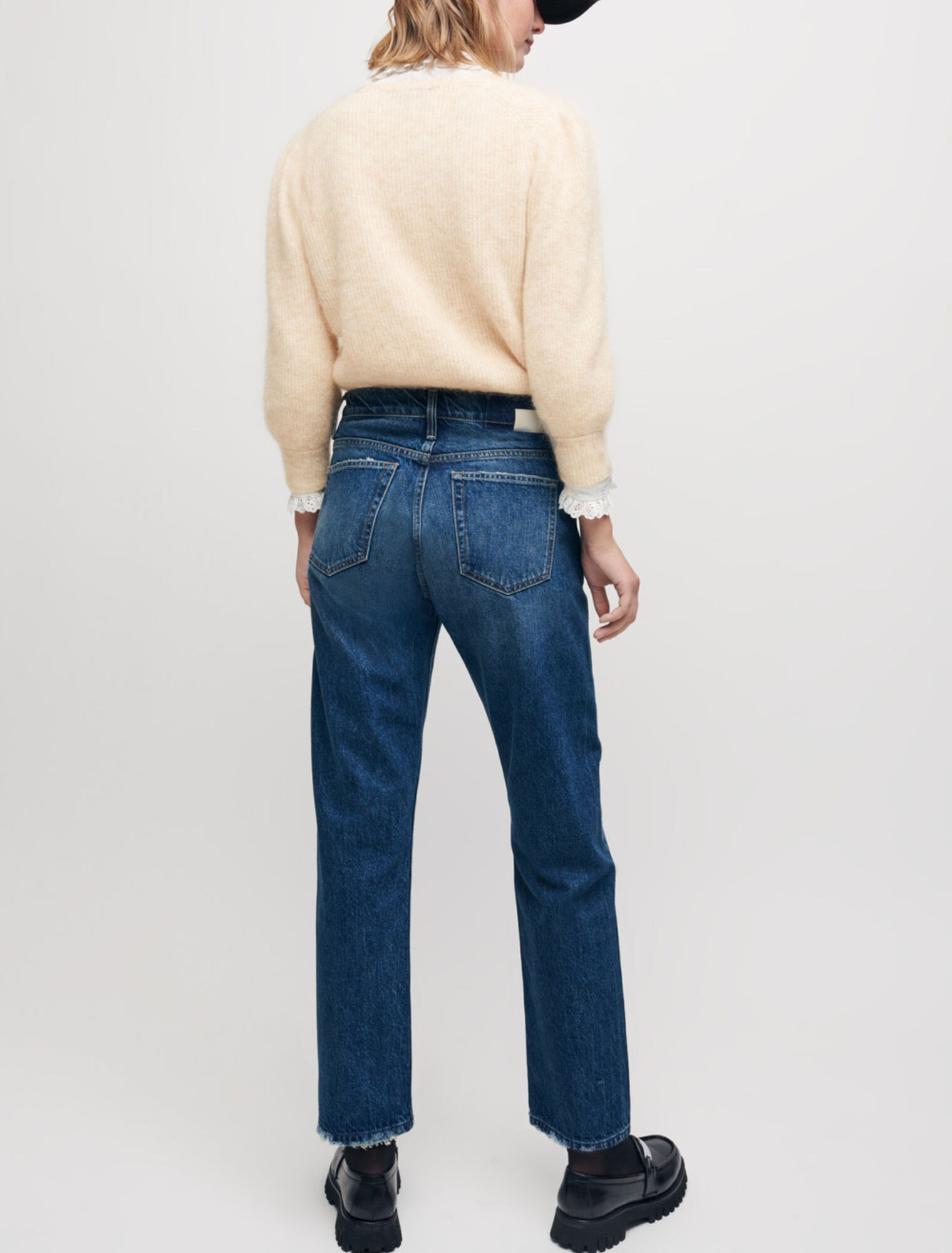 Jean droit taille haute