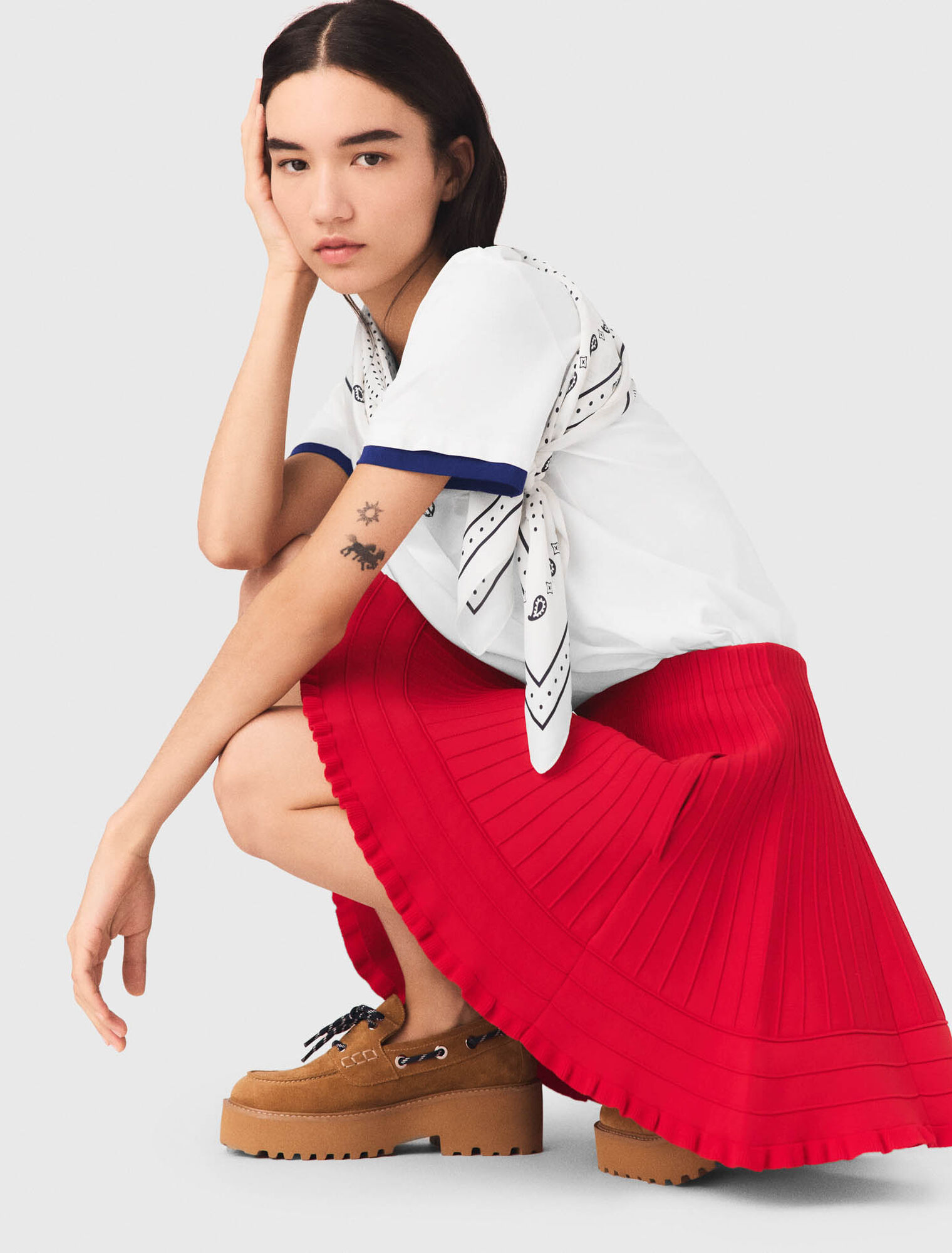 Jupe courte en maille compacte