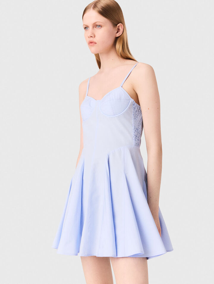 Robe babydoll court en coton