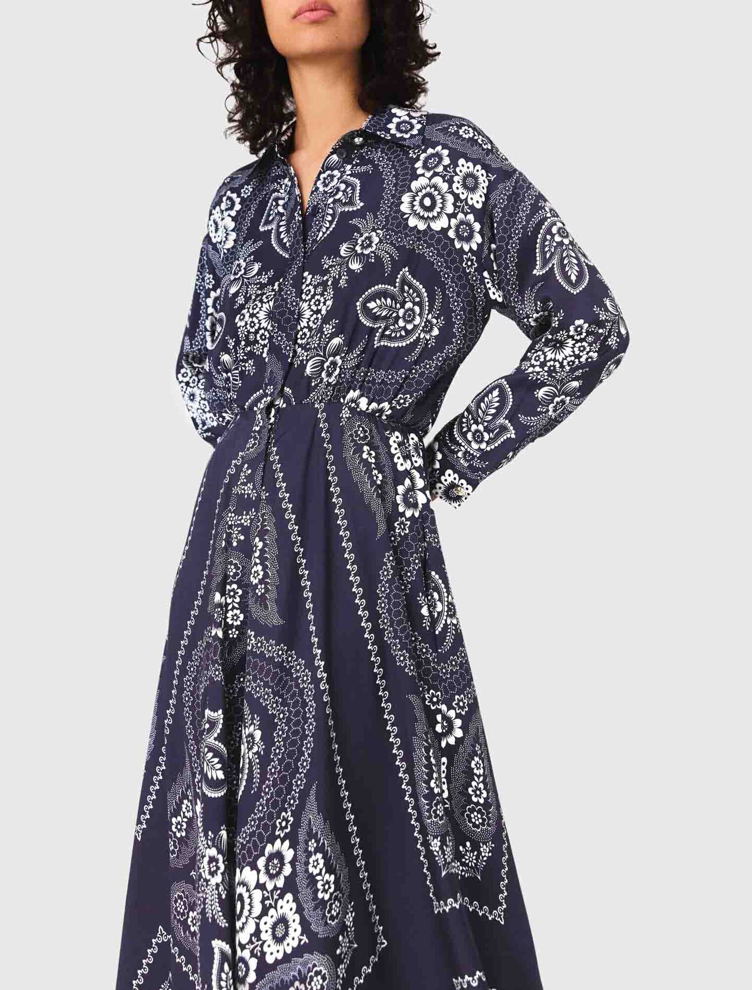 Robe longue fluide imprimée