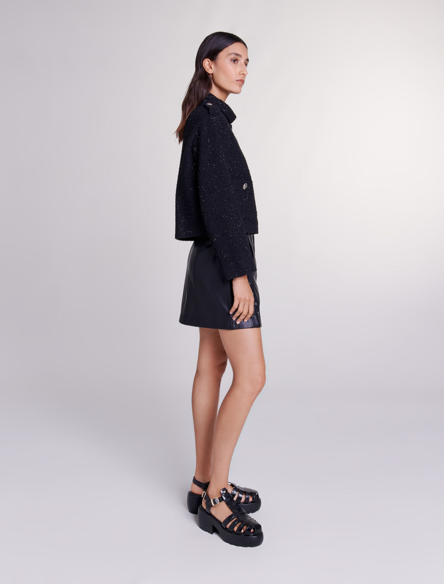 Veste courte en tweed