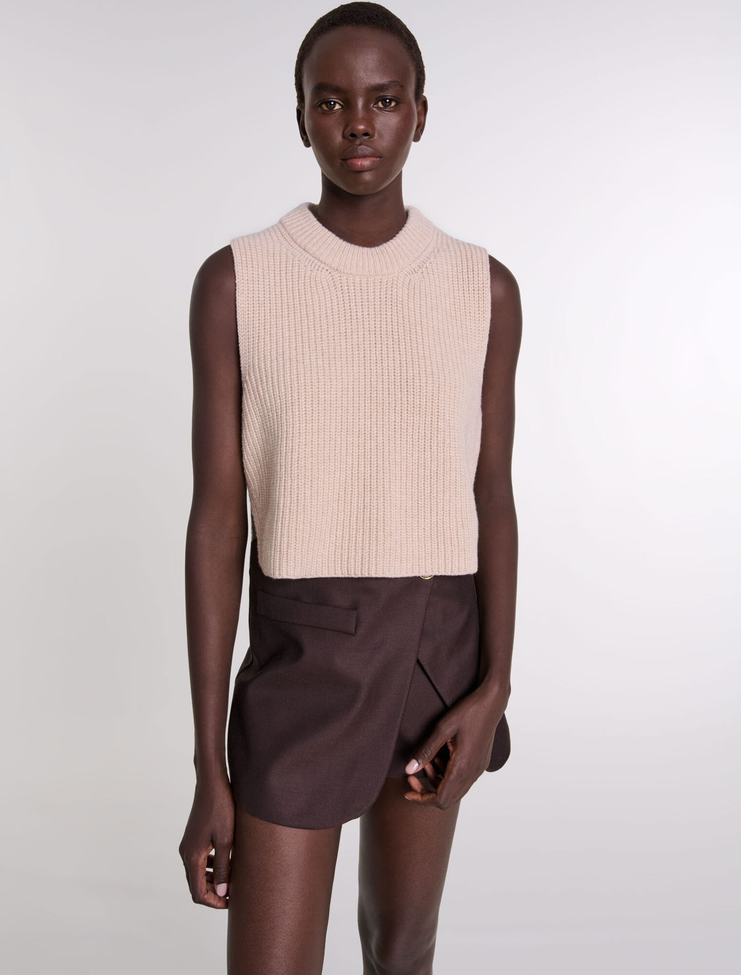 Pull en laine sans manche