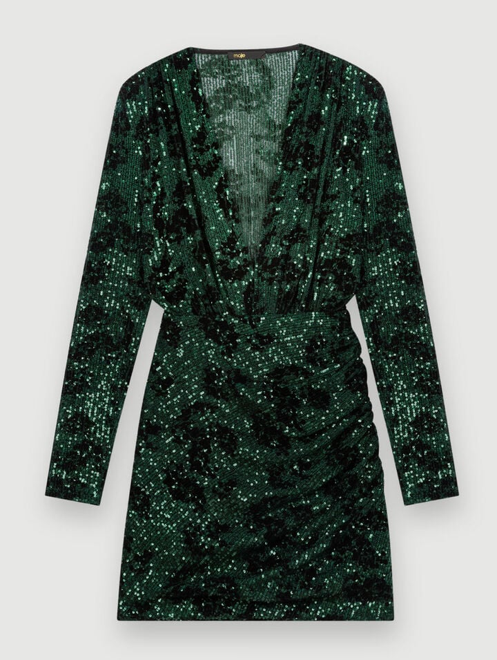 Robe entièrement brodée de sequins