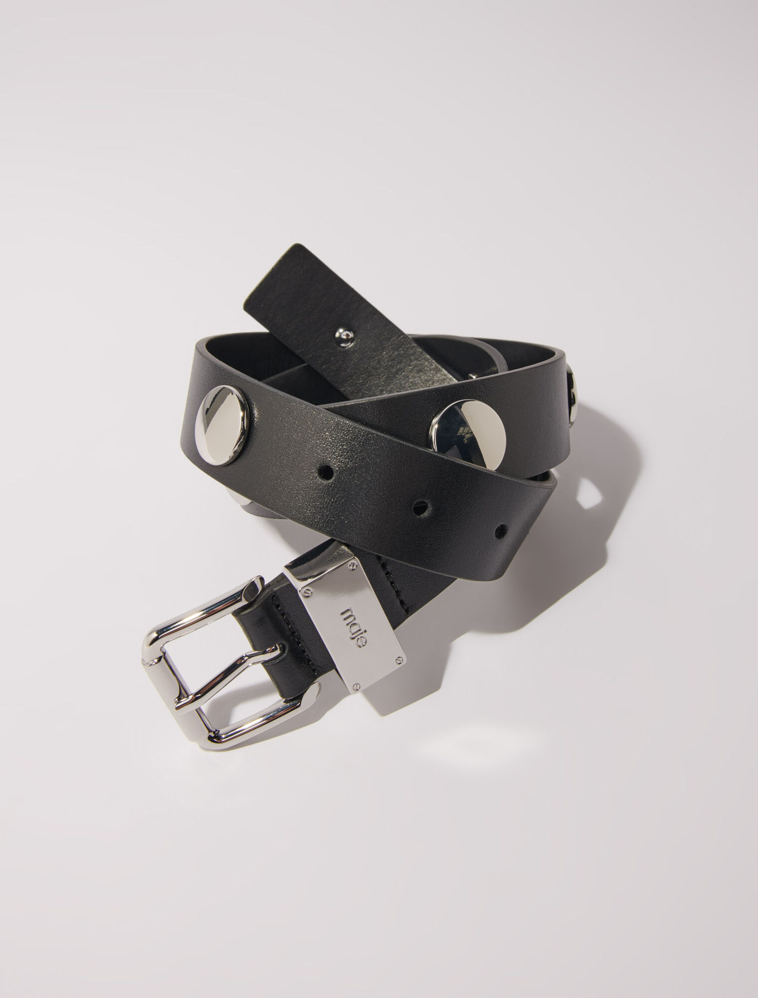 Ceinture en cuir à studs