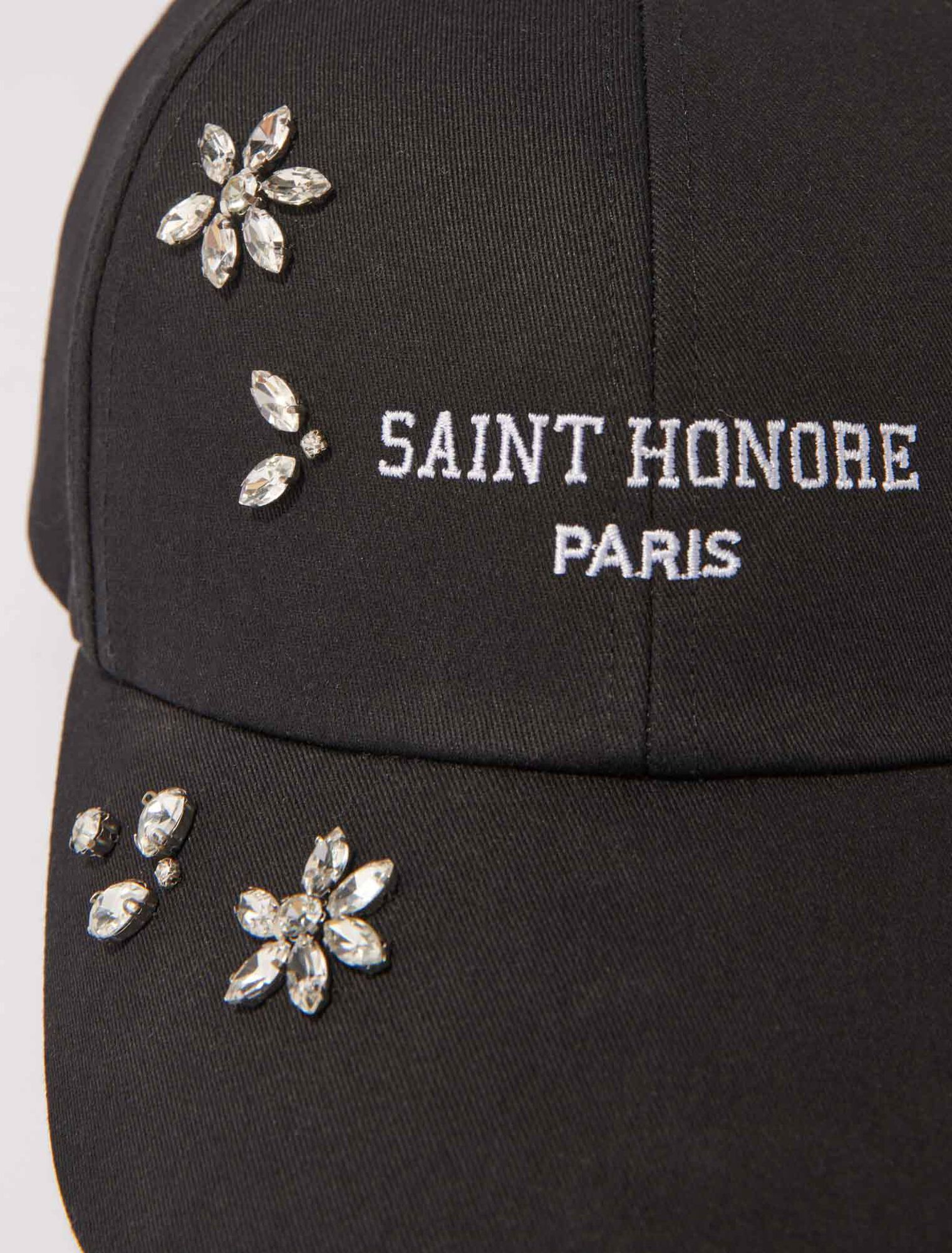 Casquette en coton et strass