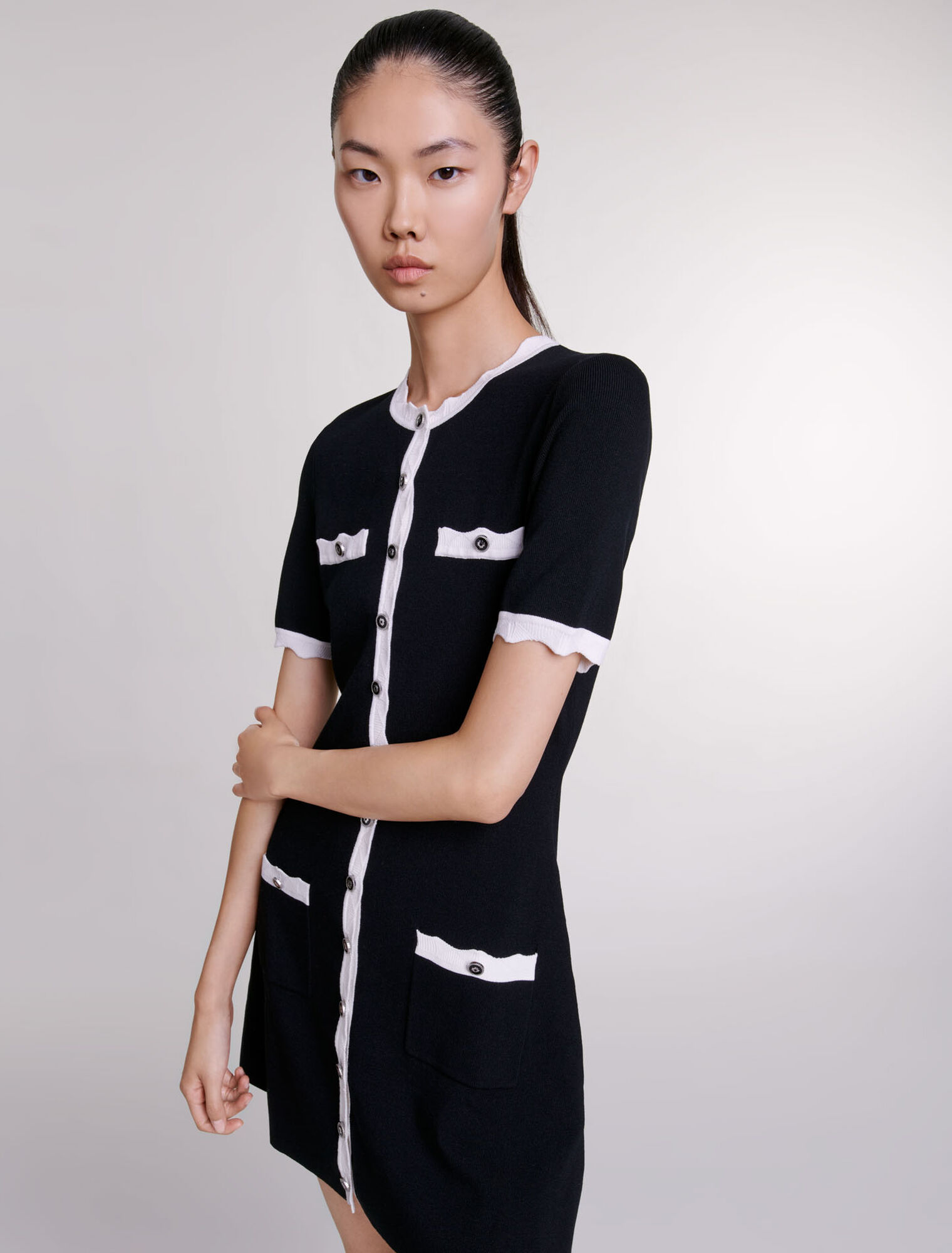 Robe courte en maille