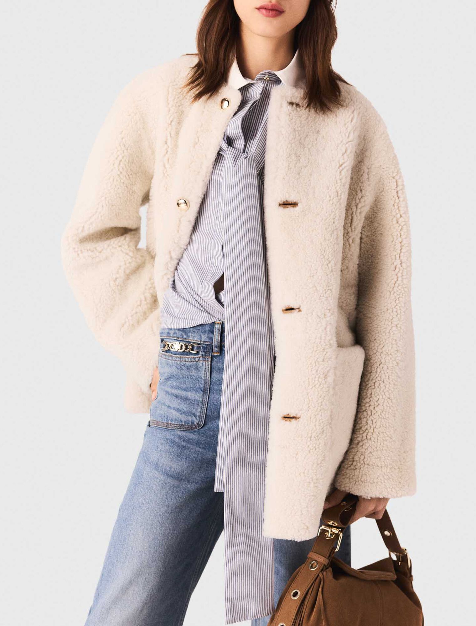 Manteau réversible en cuir