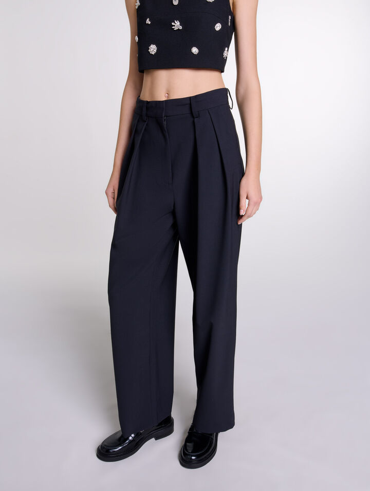 Pantalon large avec ceinture