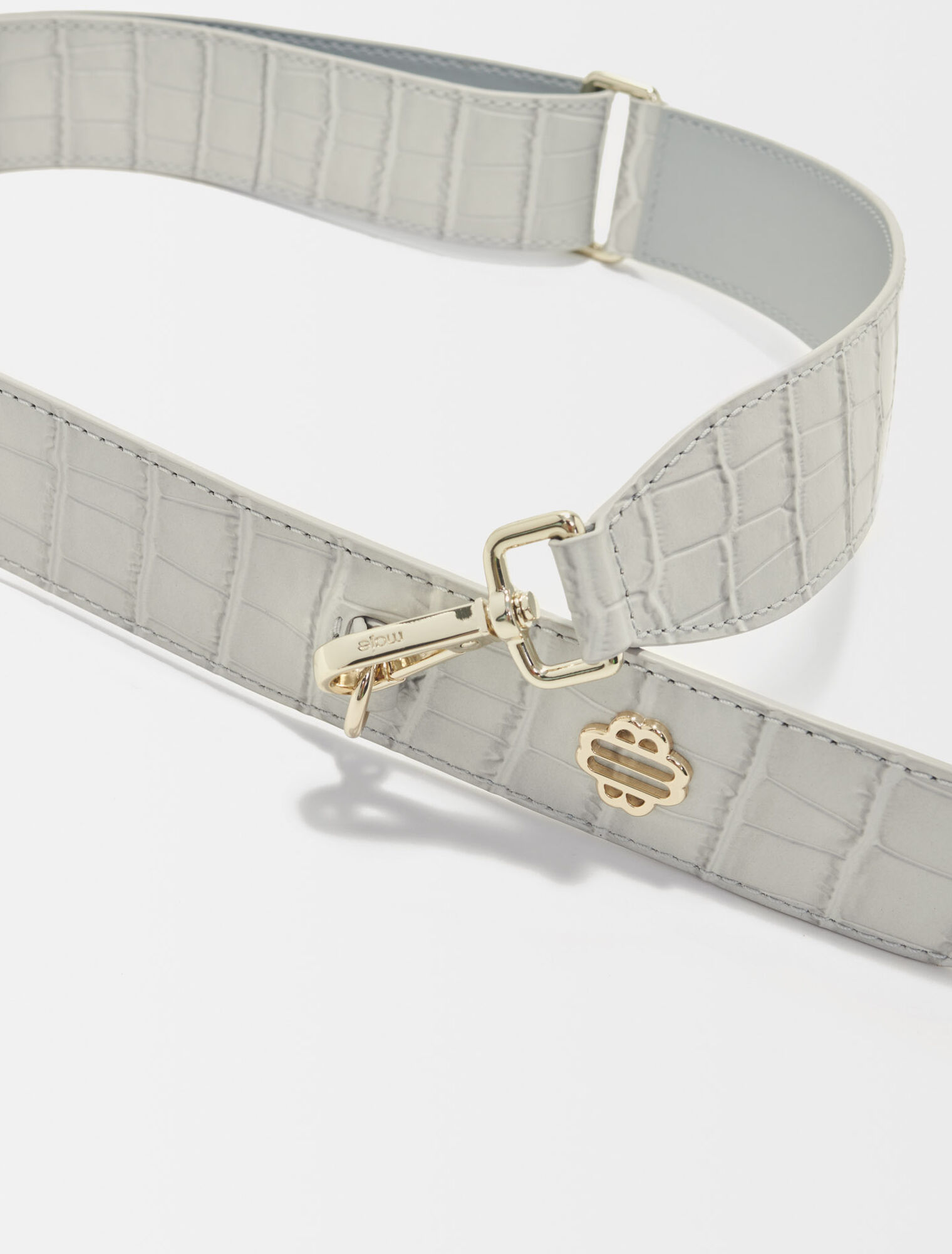 Bandoulière en cuir effet croco