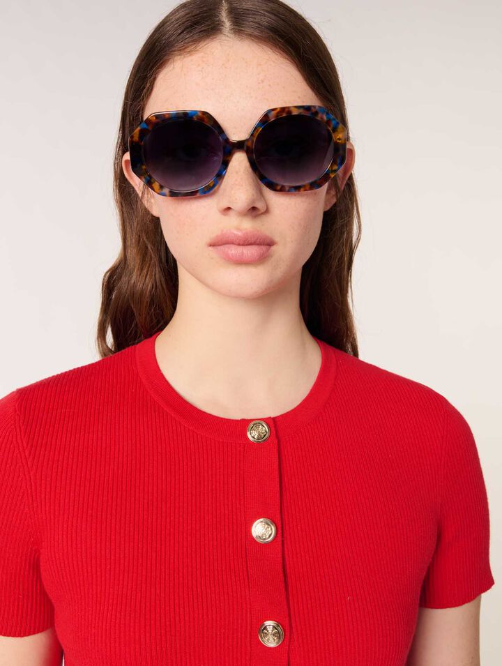 Lunettes rondes en acétate écaille