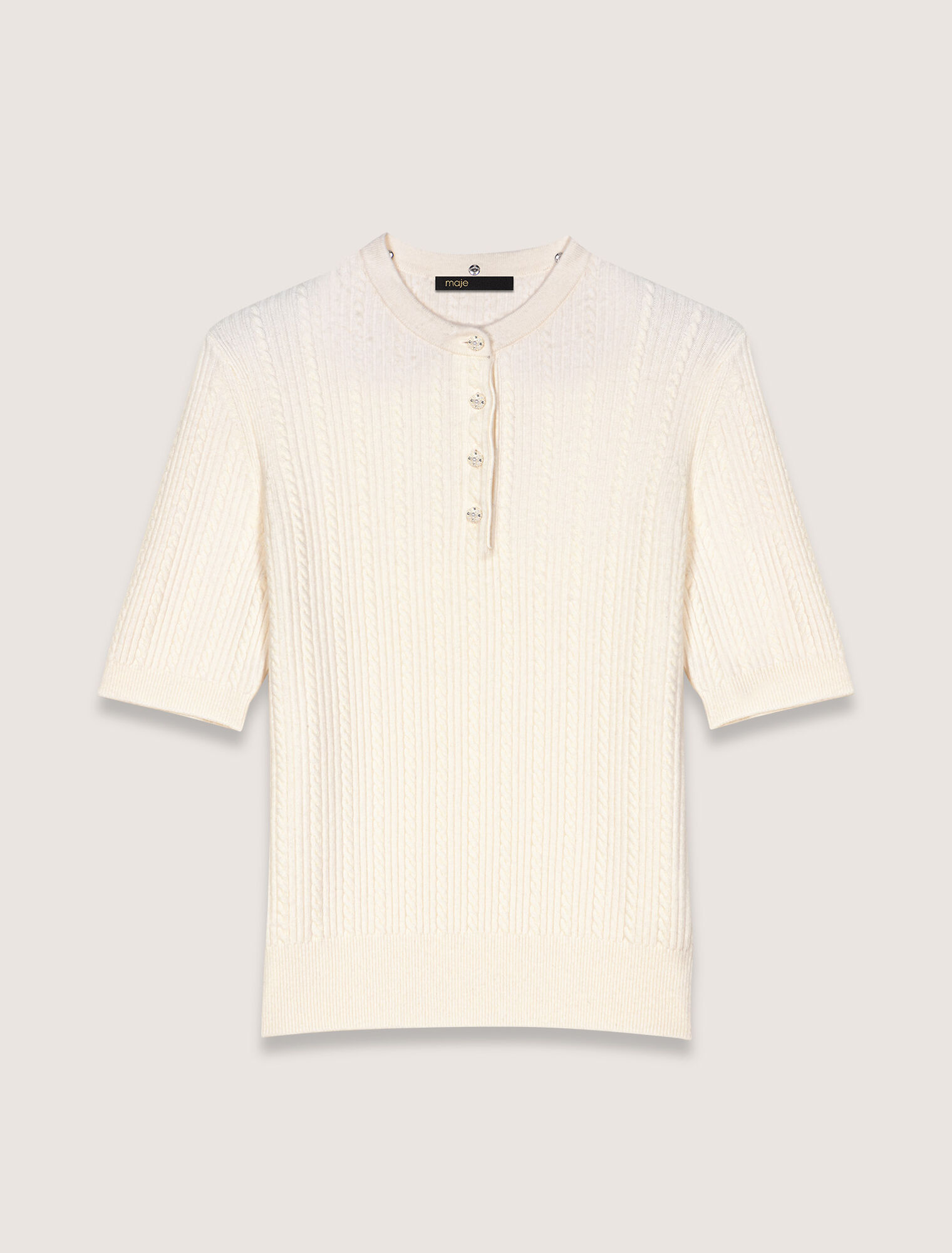 Polo en maille à col amovible