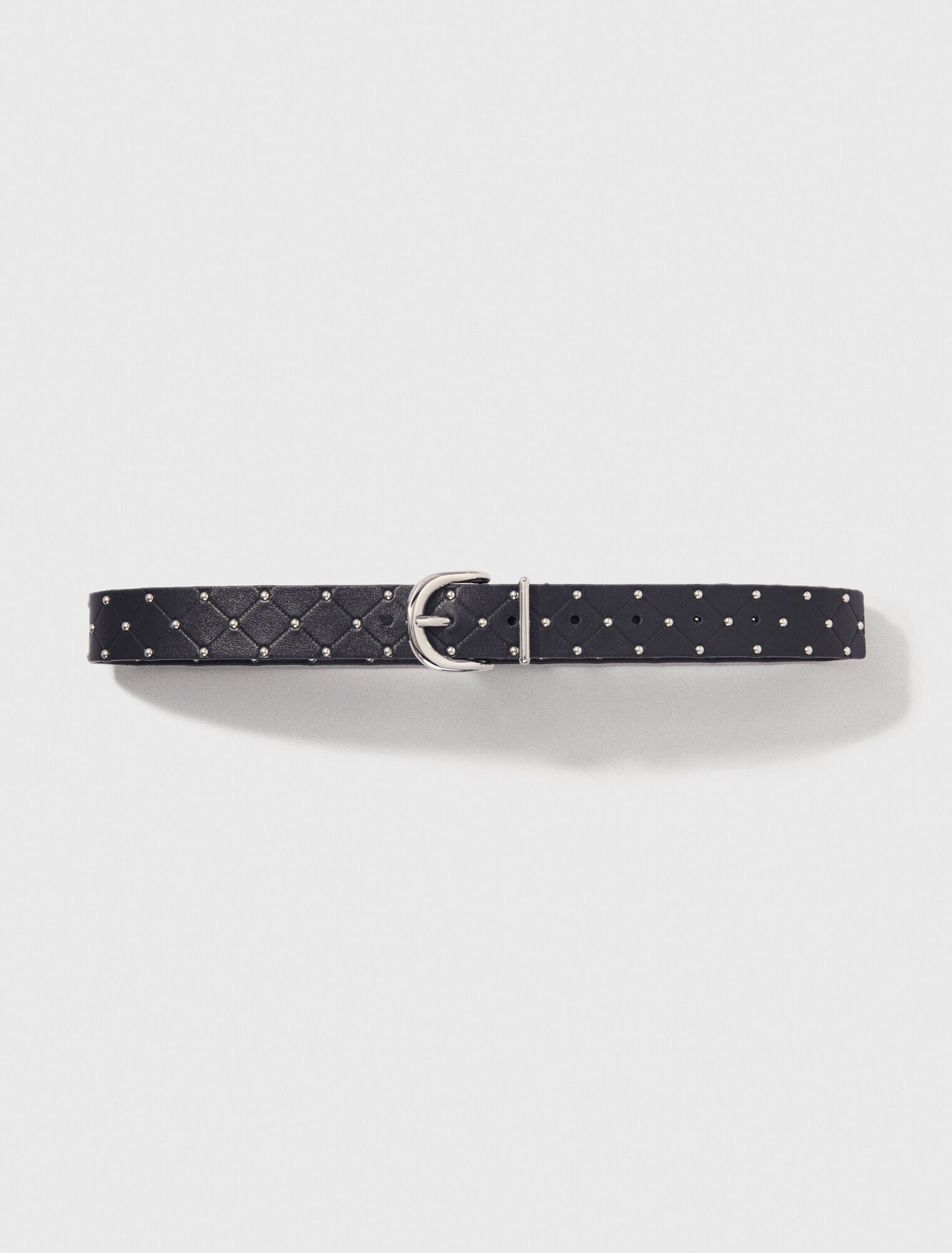 Ceinture en cuir matelassé