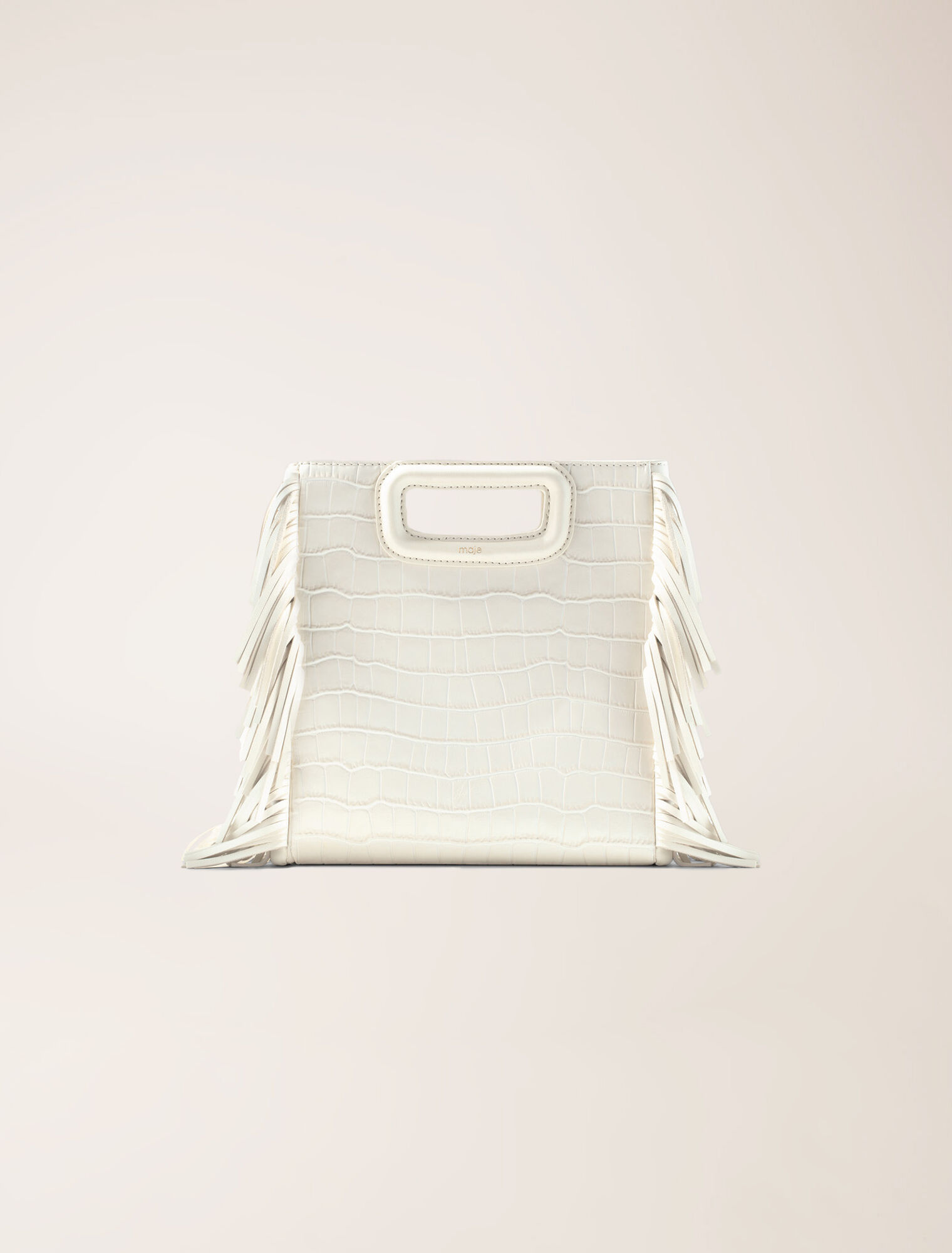 Sac M en cuir effet croco
