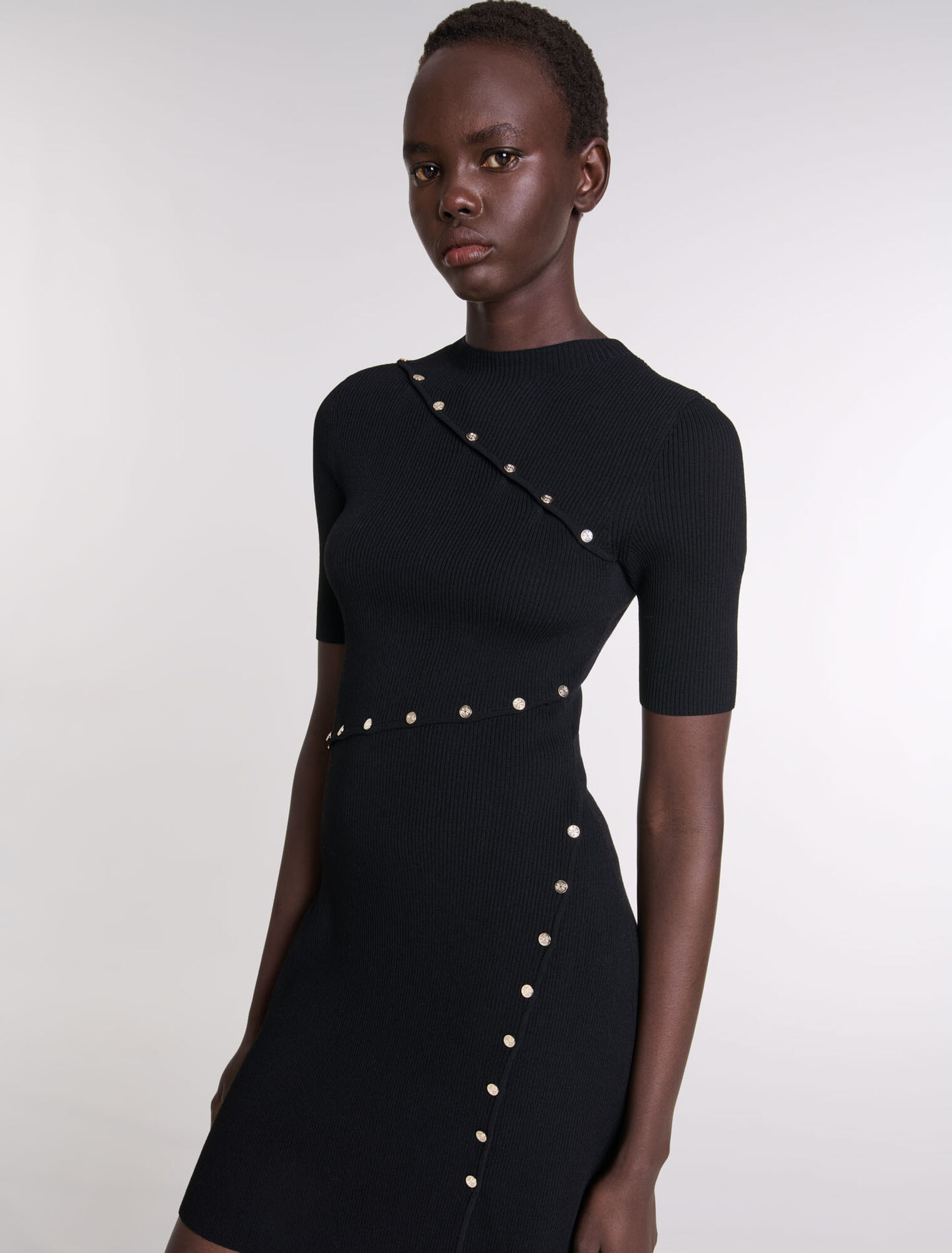 Robe en maille côtelée