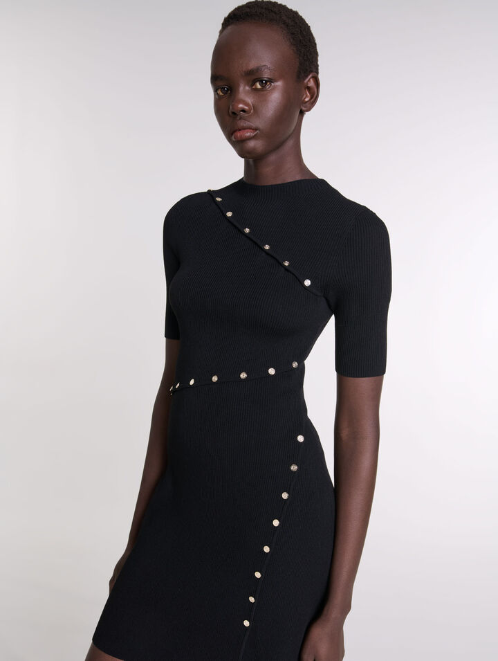 Robe en maille côtelée