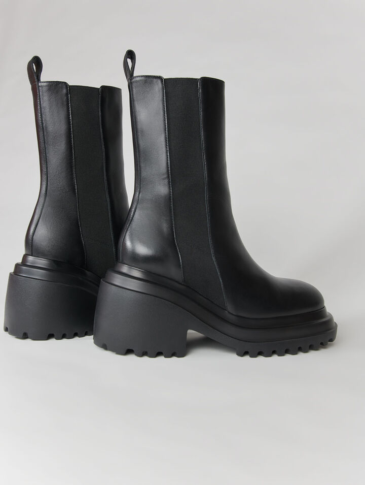 Bottines en cuir