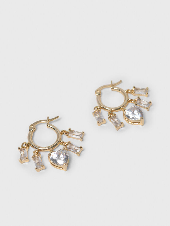 Cr&eacute;oles dor&eacute;es &agrave; bijoux strass&eacute;s