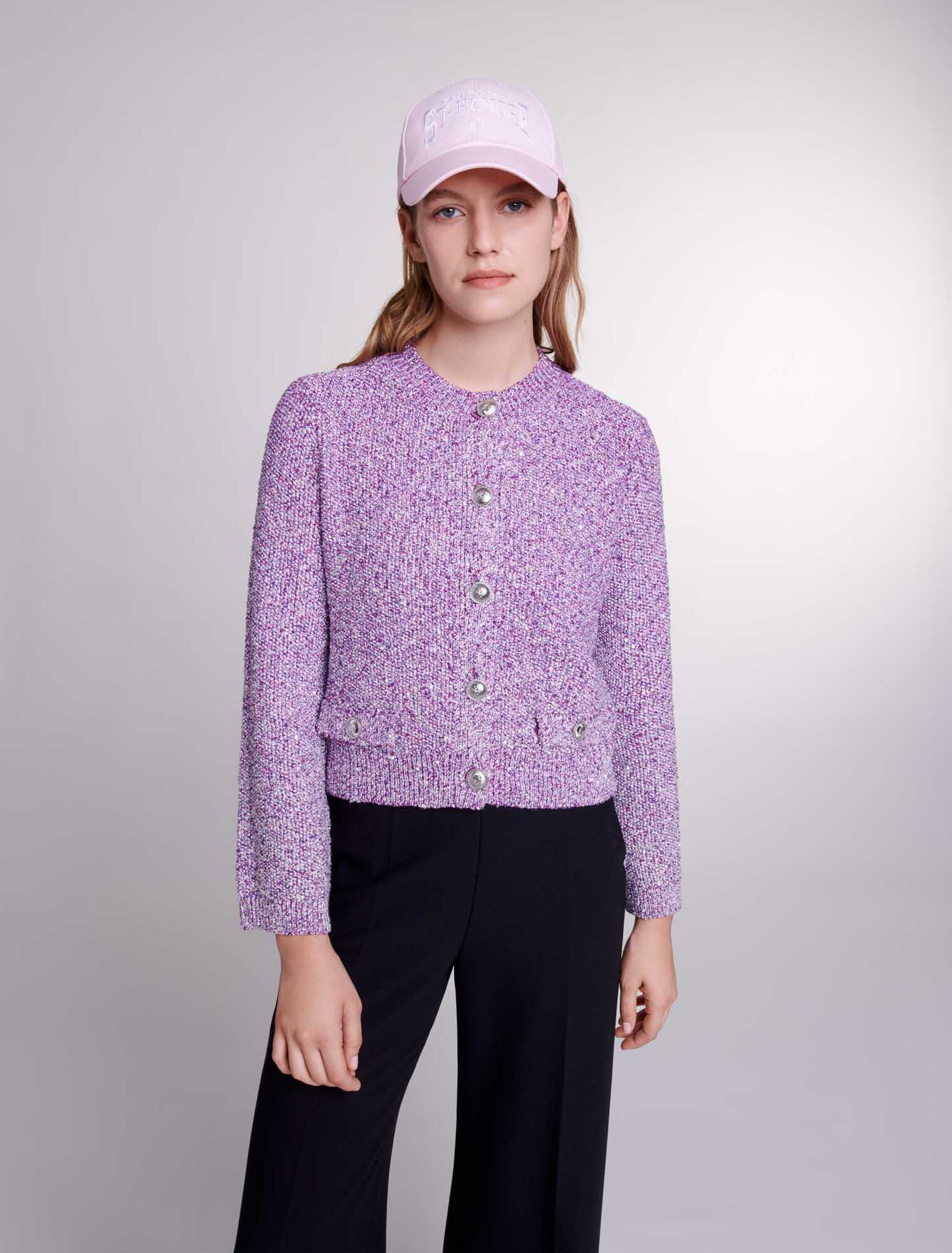 Cardigan en maille à sequins
