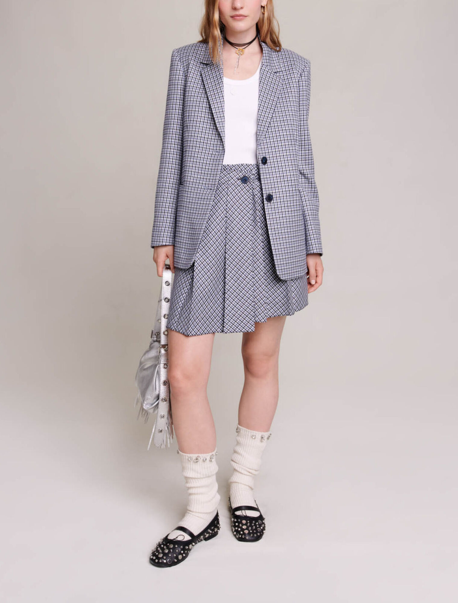 Veste de tailleur à carreaux