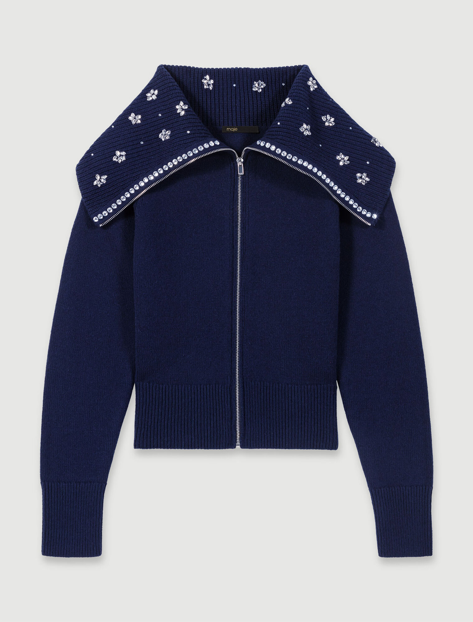 Cardigan col bijoux