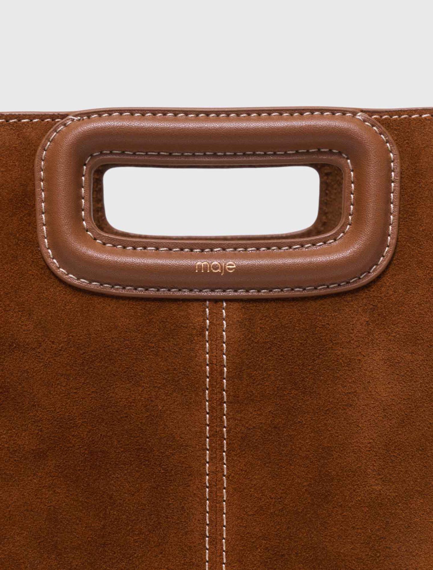 Sac M en su&egrave;de surpiqu&eacute;e