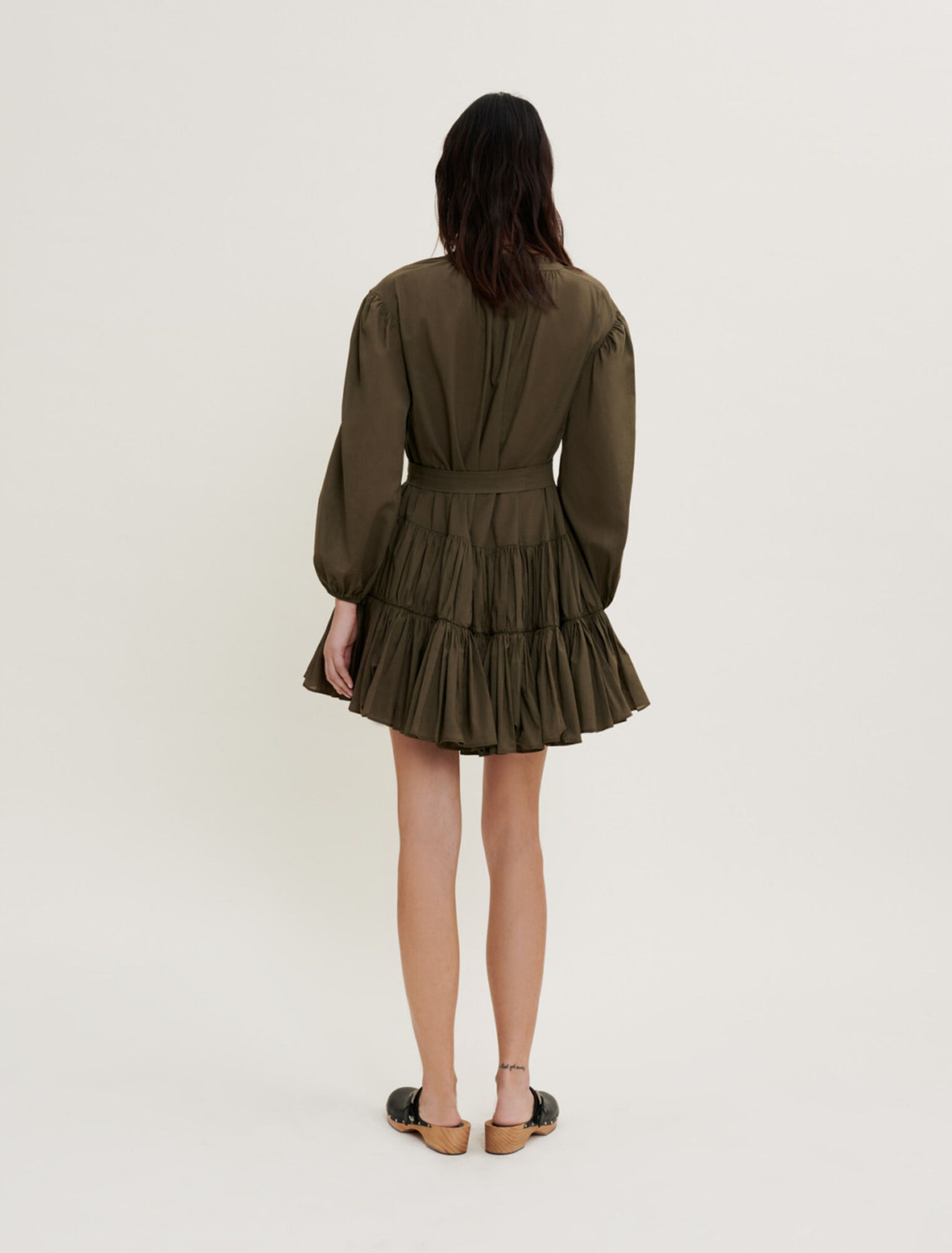Robe en coton ceinturée