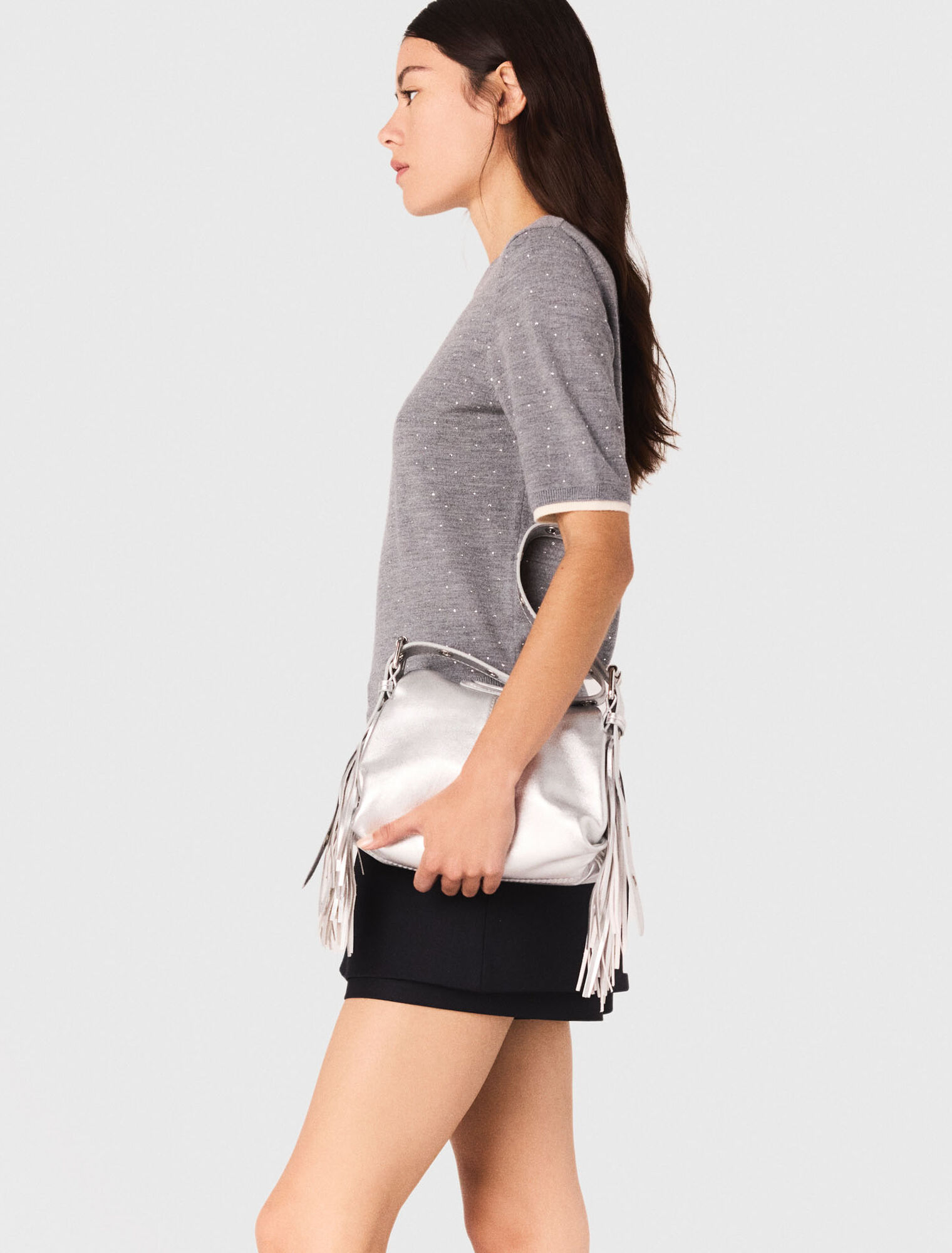 Pull 100% laine à manches courtes