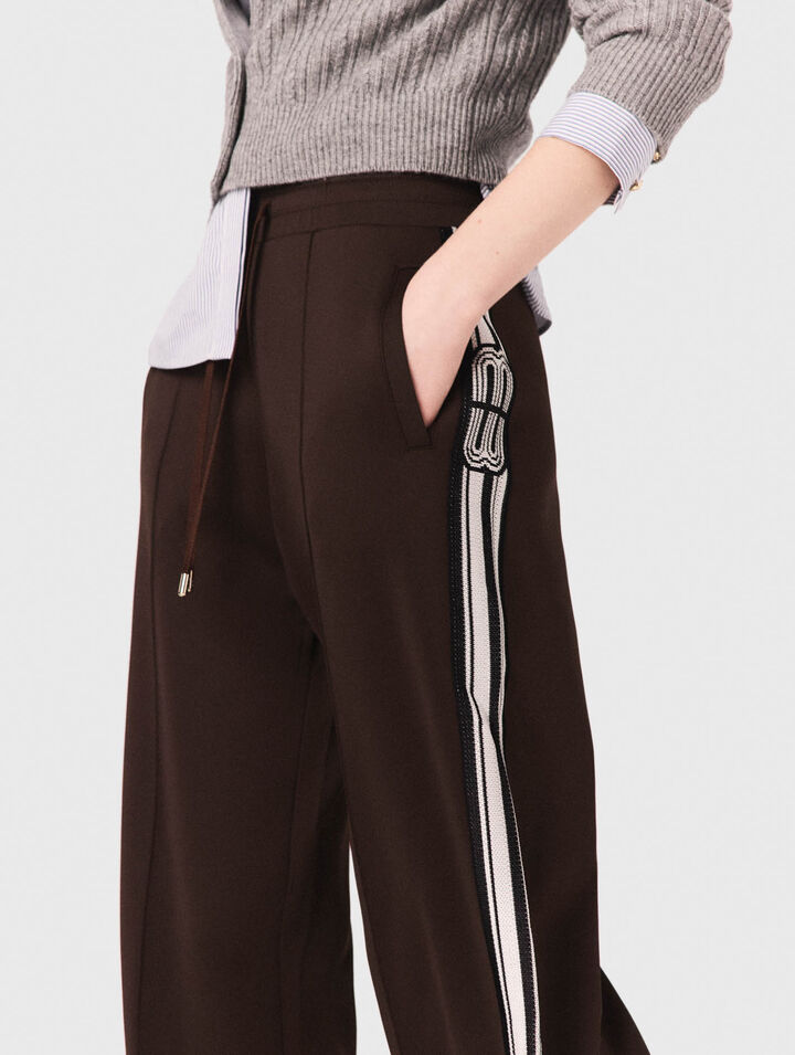 Pantalon avec bandes droites