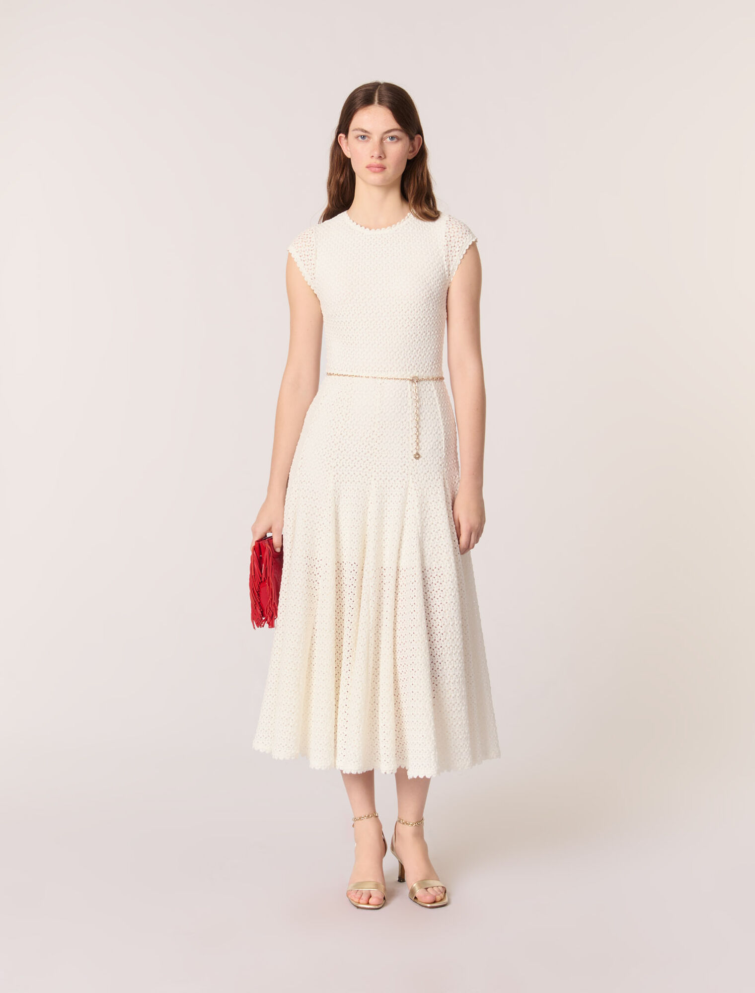 Robe longue en crochet
