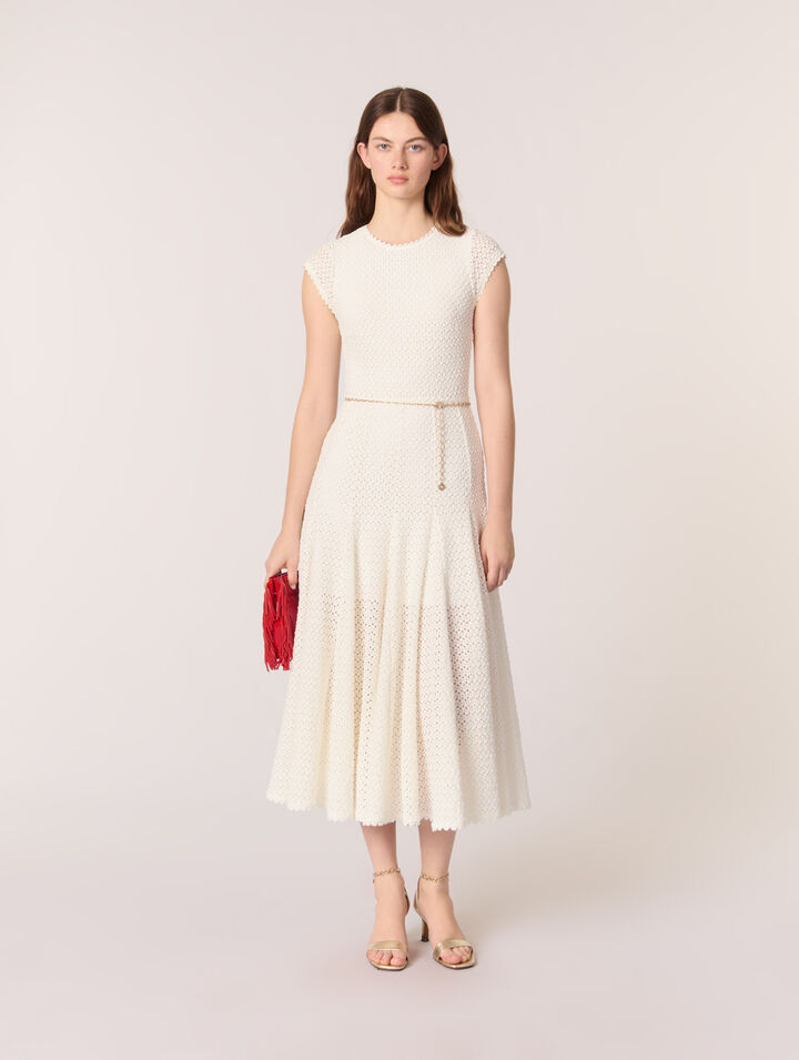 Robe longue en crochet