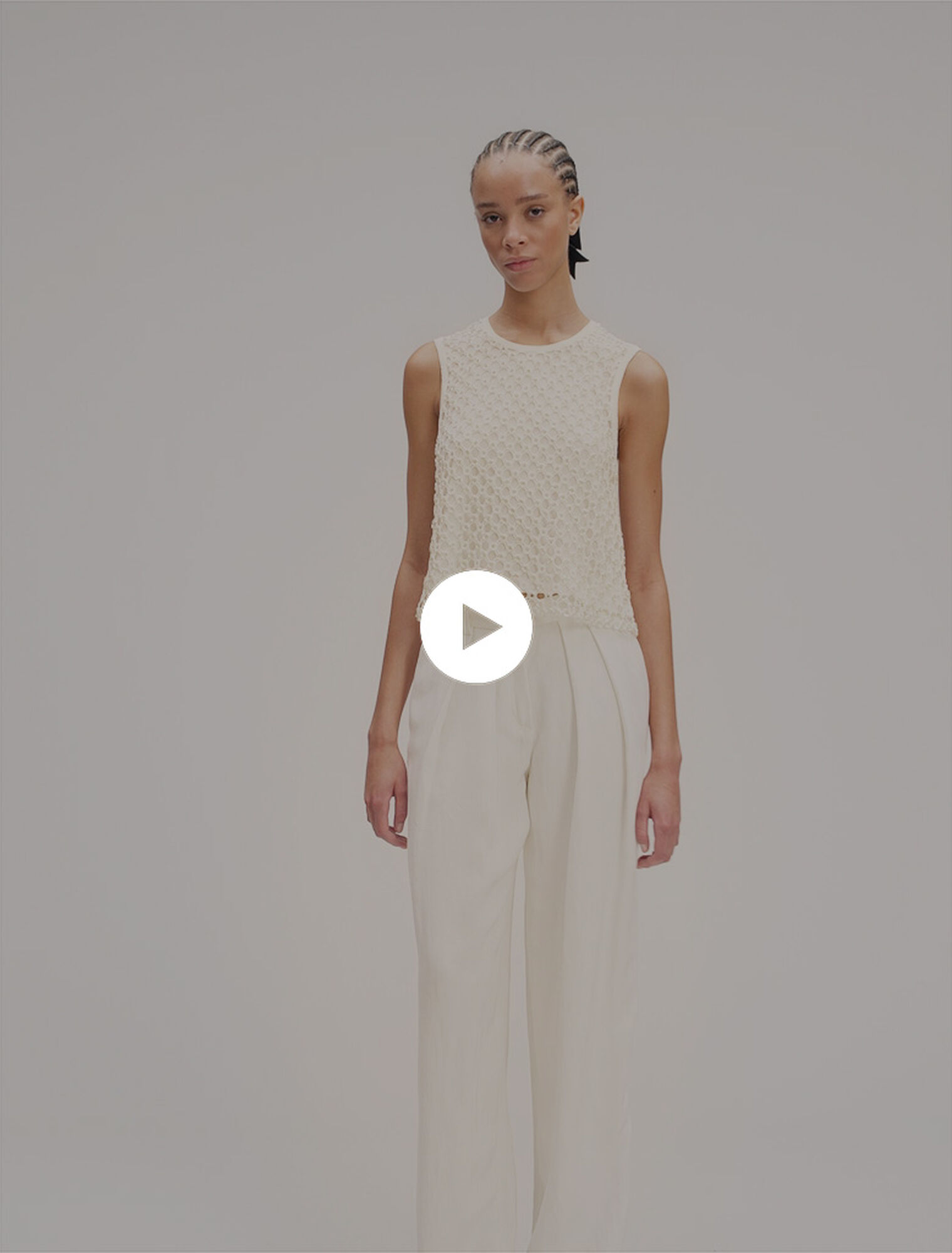 Top en crochet avec perles