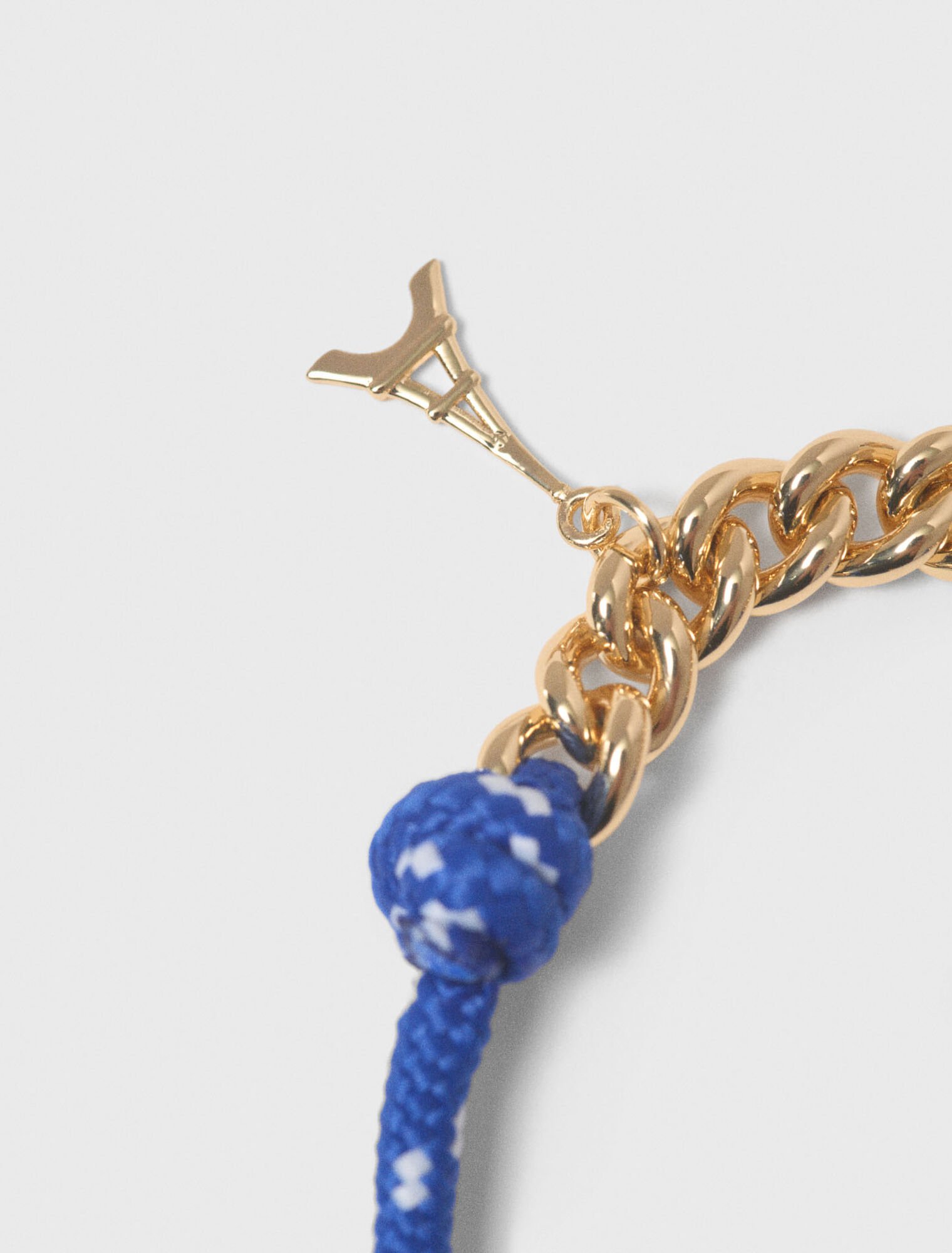 Bracelet chaine &agrave; cordon marin